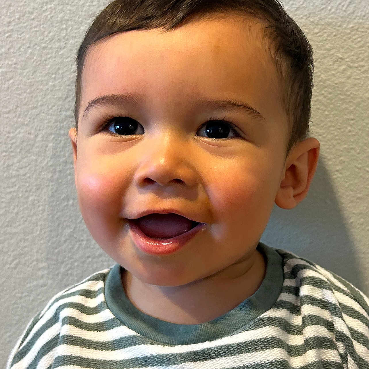 Ray joined the competition — help win amazing prizes! baby, babylaughing, bodypart, clothing, face, hair, happy, head, laughing, mouth, person, photography, portrait, shirt, smile, t_shirt, teeth, tongue