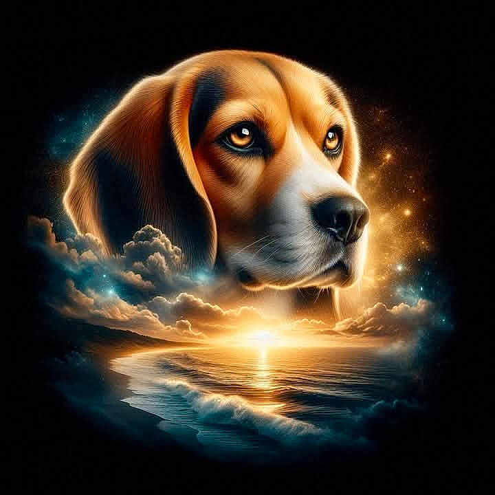 Sharon Allen joined the competition — help win amazing prizes! animal, artistic, canine, clouds, cosmic, dog, fantasy, glowing, light, majestic, mystical, nature, portrait, seascape, sky, stars, sunrise, surreal, water, waves