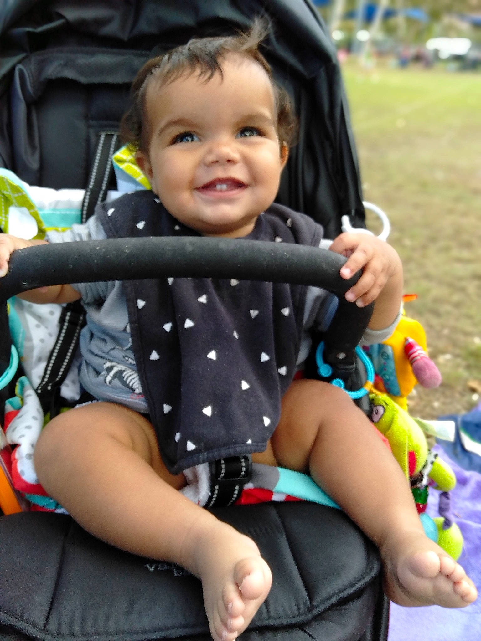 Dre' is registered to the contest to win money with this photo: baby, baby_carriage, baby_products, car_seat, child, joy, person, play, product, sitting, toddler