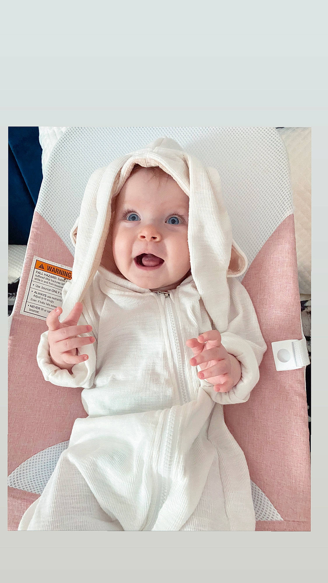 Alicia joined the competition — help win amazing prizes! baby, baby_products, baby_safety, baby_toddler_clothing, child, comfort, event, fashion_accessory, happy, headwear, linens, magenta, pattern, peach, person, picture_frame, pink, room, sitting, sleeve