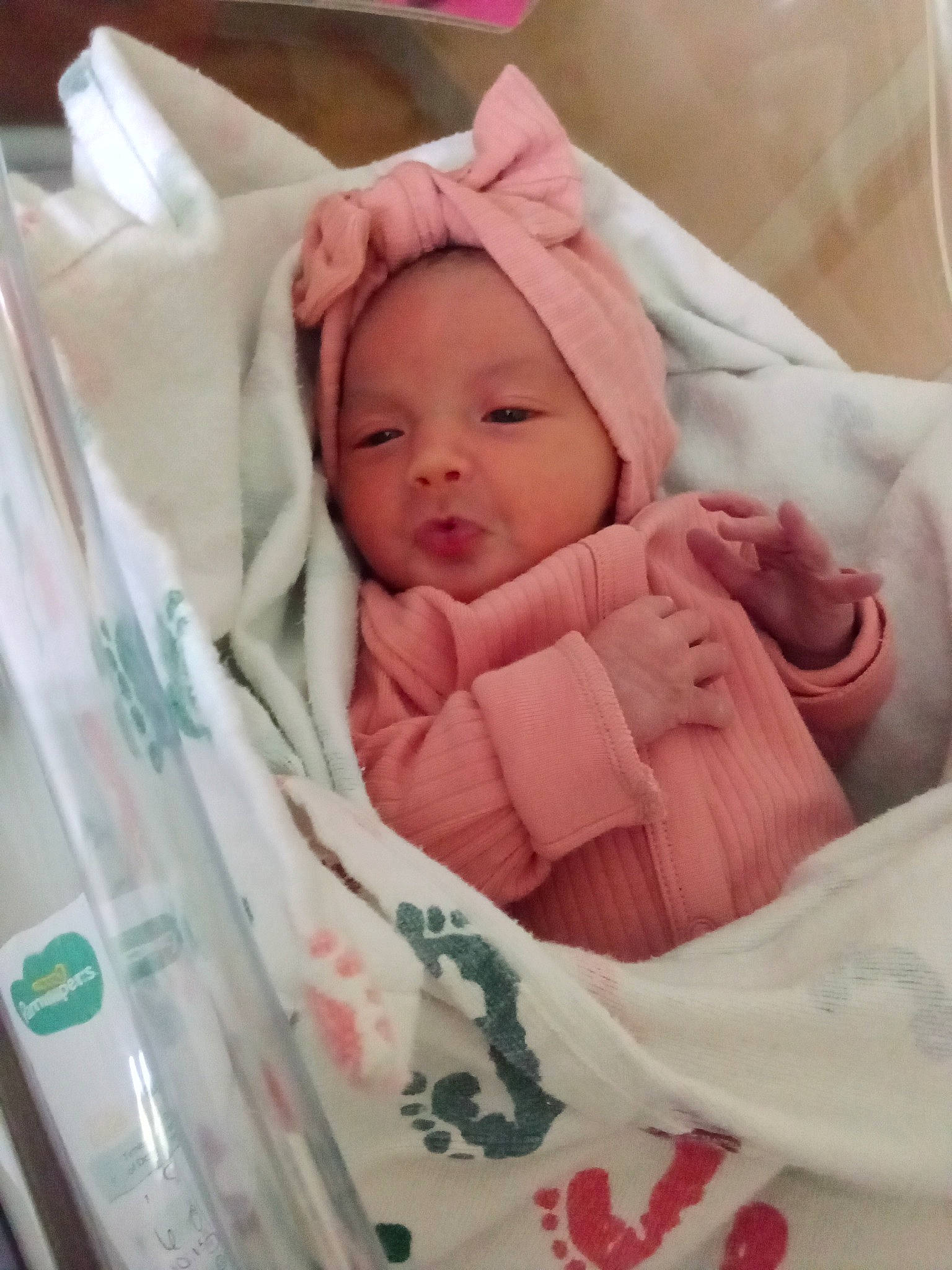 Anastasia joined the competition — help win amazing prizes! baby, baby_products, baby_safety, baby_sleeping, baby_toddler_clothing, cheek, child, comfort, event, face, hat, infant_bed, linens, person, pink, product, skin, sleep, toddler