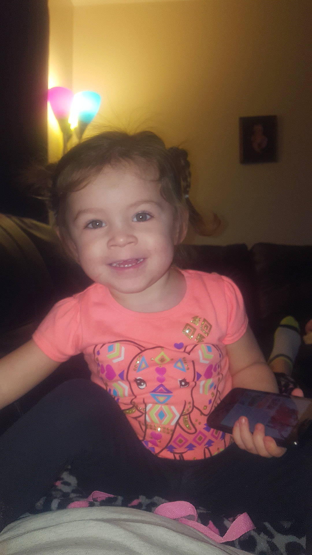 Peyton joined the competition — help win amazing prizes! child, day, facial_expression, infant, joy, person, pink, skin, smile, toddler