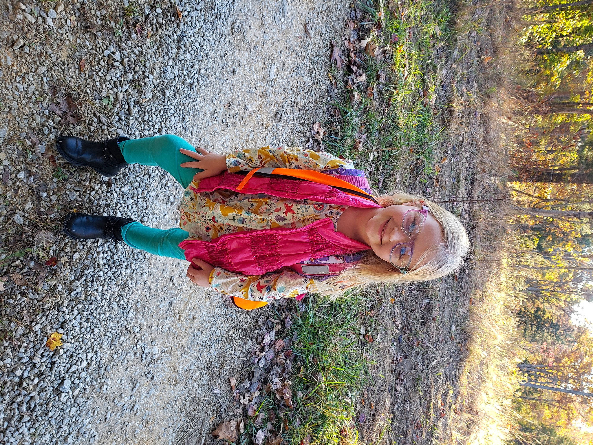 Ally is registered to the contest to win money with this photo: asphalt, fun, grass, happy, joy, landscape, leisure, natural_landscape, people_in_nature, person, plant, reflection, road_surface, shadow, sidewalk, toddler, tree, vacation, water, wood