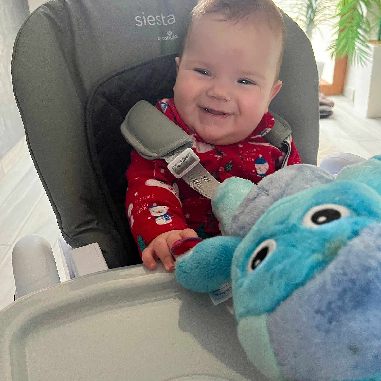 Sophia is registered to the contest to win money with this photo: baby, chair, cushion, cutlery, electronics, face, furniture, happy, head, homedecor, laughing, person, phone, photography, plate, portrait, sitting, smile, spoon, toy