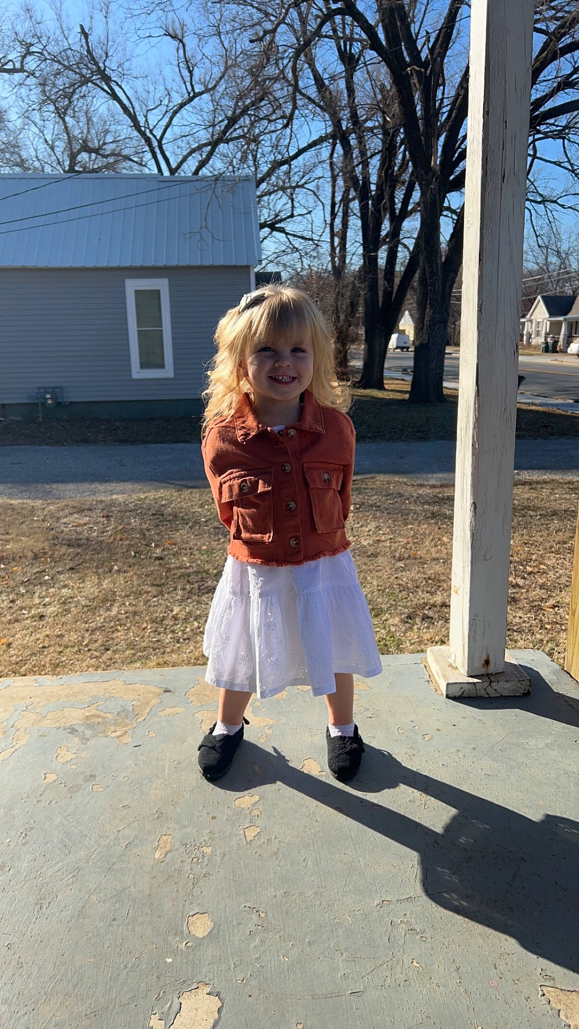 Bexley joined the competition — help win amazing prizes! asphalt, denim, electric_blue, fun, grass, hairstyle, happy, joy, leg, leisure, person, road_surface, sidewalk, sky, sleeve, standing, t_shirt, tints_and_shades, toddler, tree