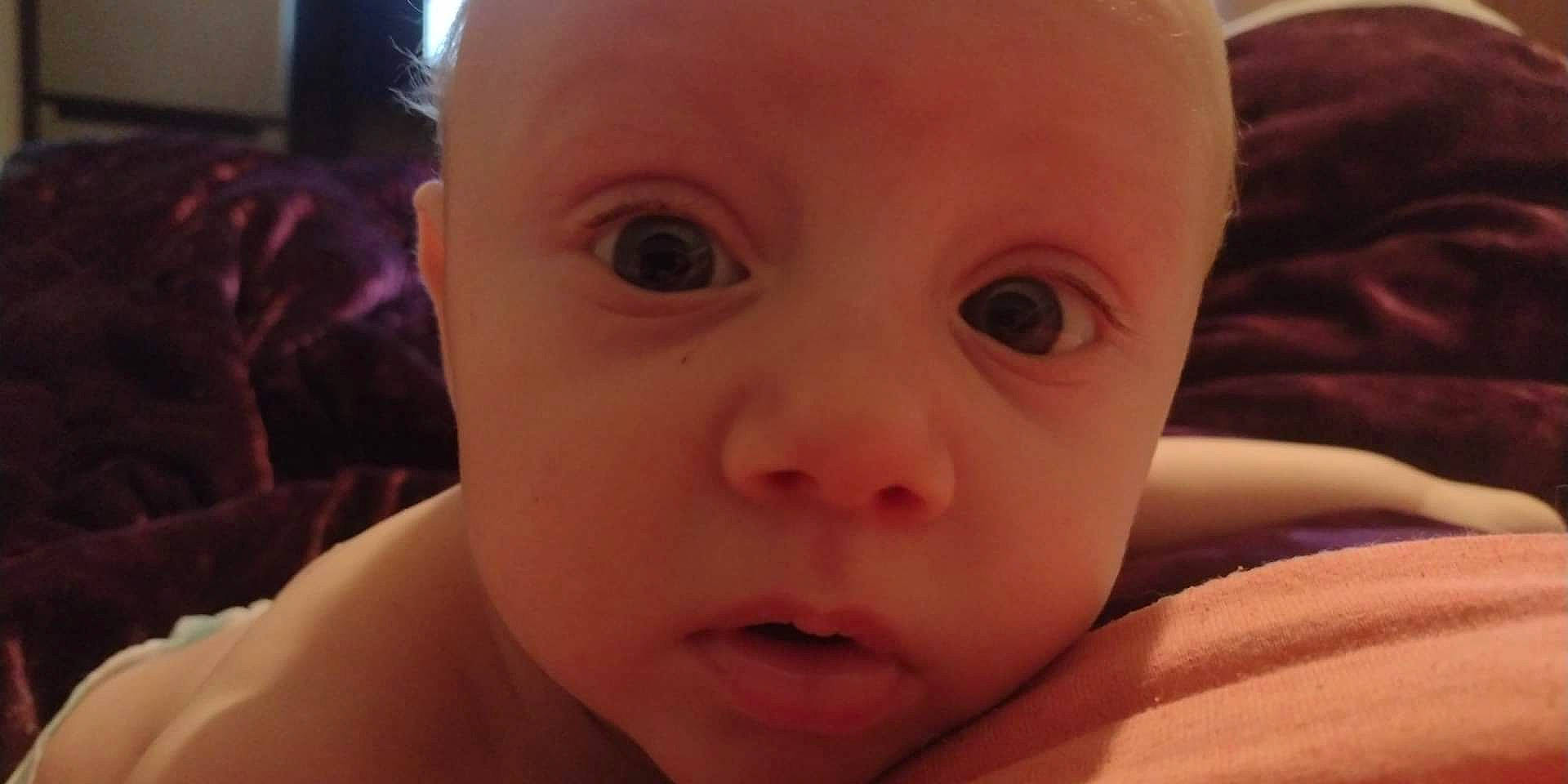 Koltyn is registered to the contest to win money with this photo: baby, cheek, chin, ear, eye, eyebrow, eyelash, forehead, gesture, hand, happy, human_body, iris, lip, mouth, nose, person, skin, smile, thumb