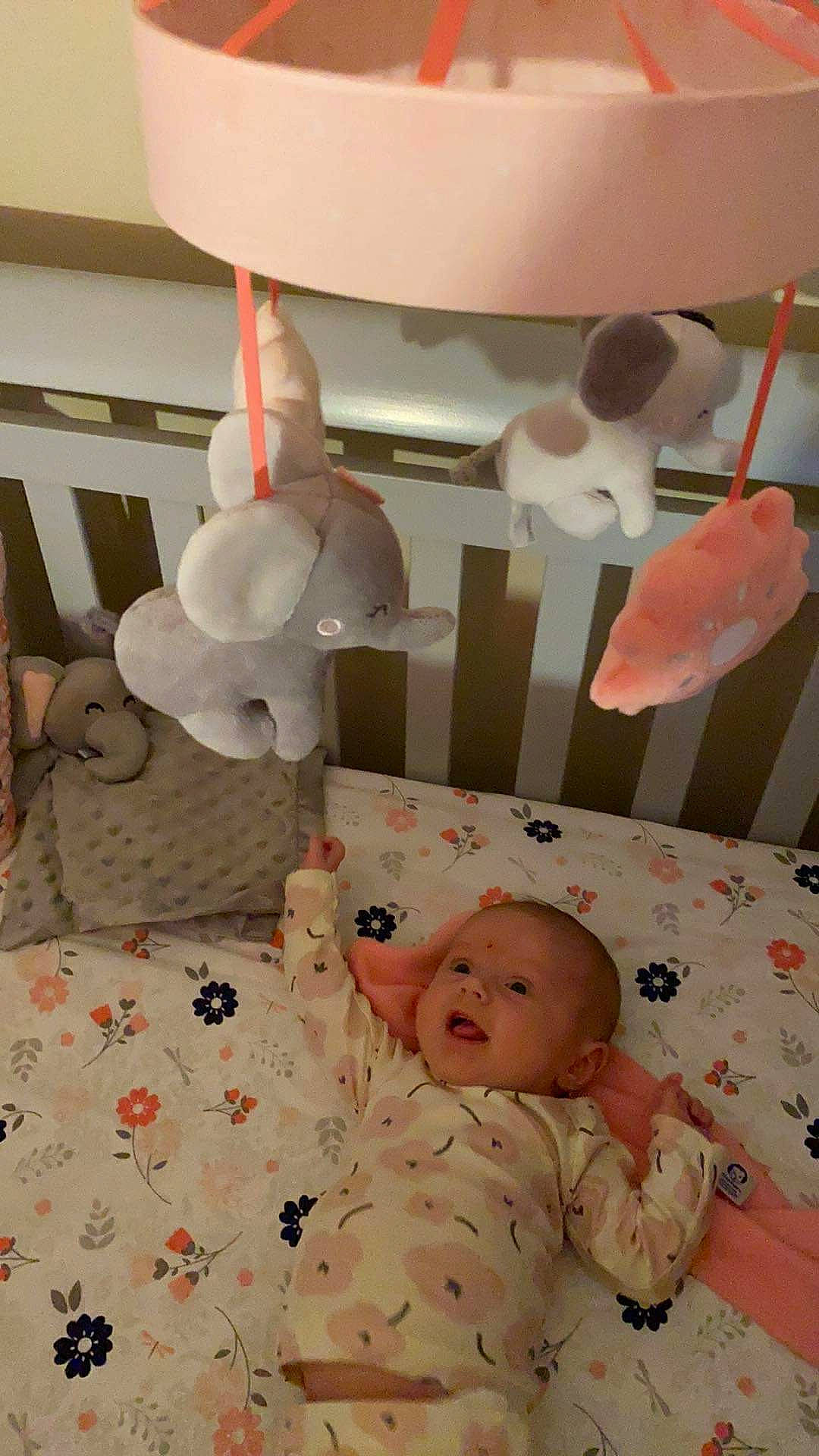 Emerson joined the competition — help win amazing prizes! baby, baby_products, baby_safety, baby_toddler_clothing, bed, bedding, child, comfort, design, infant_bed, linens, mammal, person, pink, product, room, stuffed_toy, textile, toddler, toy