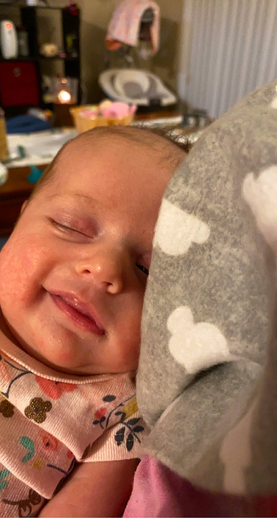 Emerson is registered to the contest to win money with this photo: baby, baby_toddler_clothing, cheek, child, chin, comfort, ear, facial_expression, forehead, gesture, happy, head, headgear, lip, mouth, nose, person, skin, smile, toddler