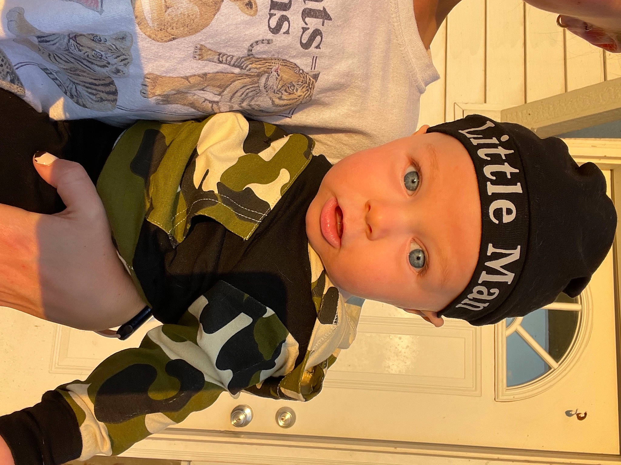 Grant joined the competition — help win amazing prizes! cheek, child, elbow, eyelash, font, fun, gesture, headwear, mouth, pattern, person, product, room, sleeve, surprise, thumb, toddler, wrist