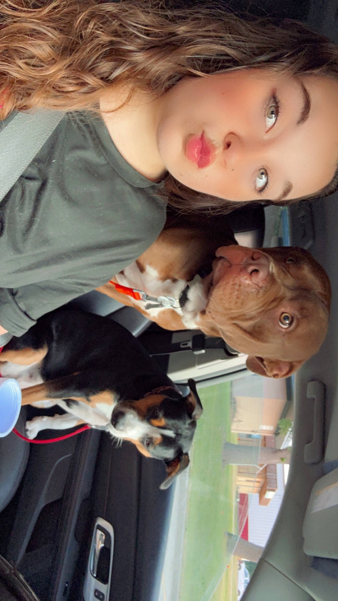 Thor is registered to the contest to win money with this photo: bangs, car, child, eyelash, fun, fur, hair_coloring, happy, nose, room, skin, suit, toddler, tree, vehicle_door