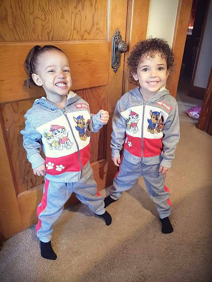 A'Mira Stone is registered to the contest to win money with this photo: child, costume, fun, joy, person, play, sibling, smile, standing, toddler