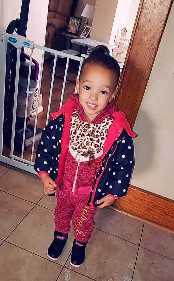 A'Mira Stone joined the competition — help win amazing prizes! child, design, joy, outerwear, pattern, person, pink, polka_dot, shoe, skin, smile, toddler