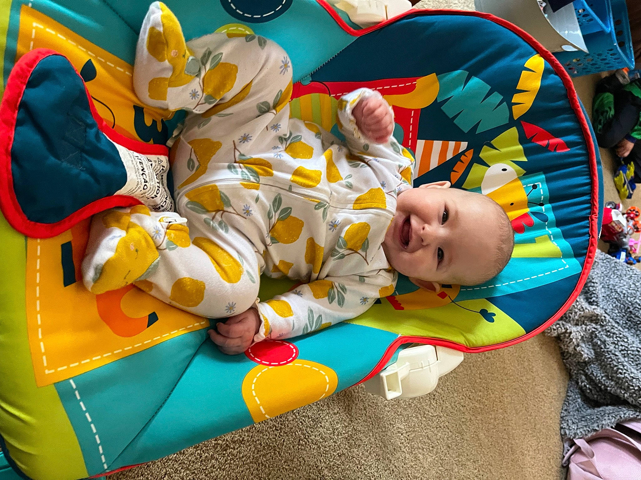 Leyna joined the competition — help win amazing prizes! baby, baby_products, baby_toys, child, comfort, event, fictional_character, fun, grass, happy, joy, lap, leisure, pattern, person, play, recreation, sitting, smile, sports_gear