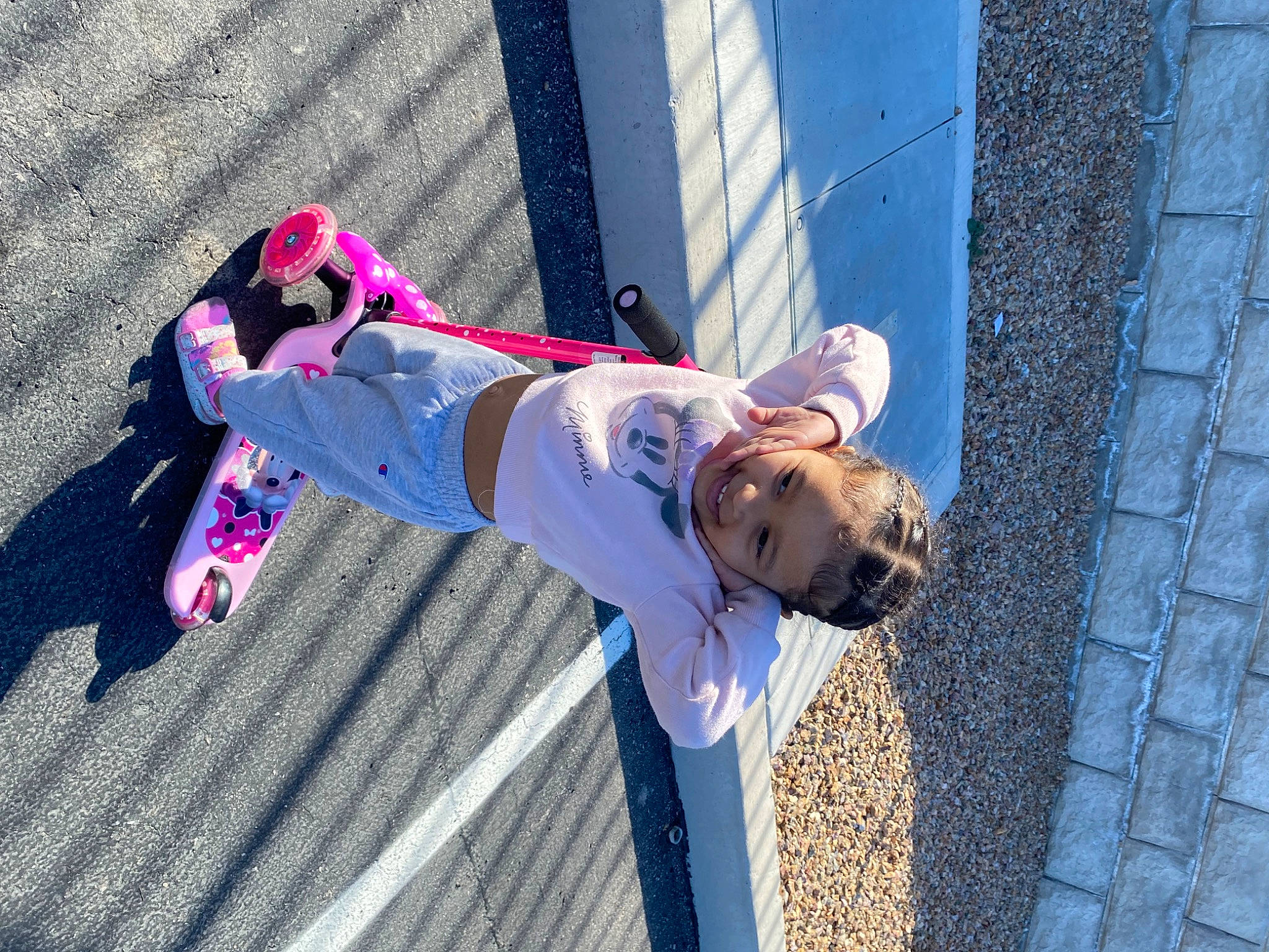 Ariella joined the competition — help win amazing prizes! carmine, electric_blue, eyewear, fun, hat, joy, leisure, magenta, pattern, pedestrian, person, recreation, smile, uniform, walking_shoe