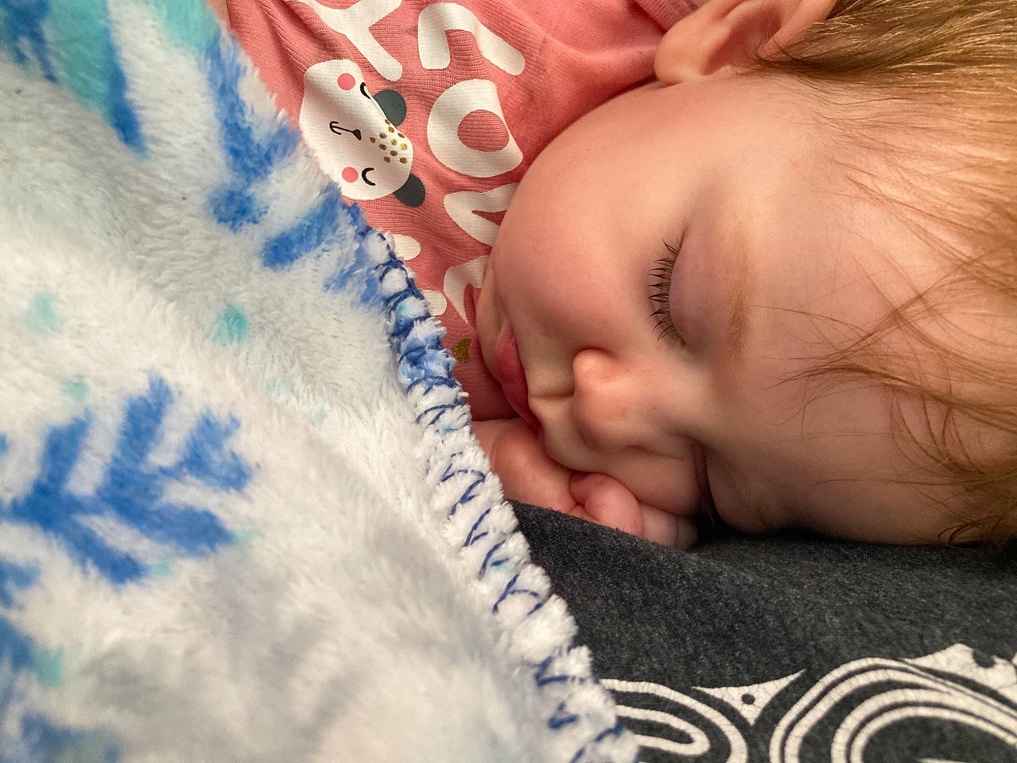 Emma Star joined the competition — help win amazing prizes! baby, baby_sleeping, baby_toddler_clothing, bedtime, cheek, child, close_up, comfort, electric_blue, eyelash, happy, linens, lip, mouth, nose, pattern, person, skin, sleeve, textile