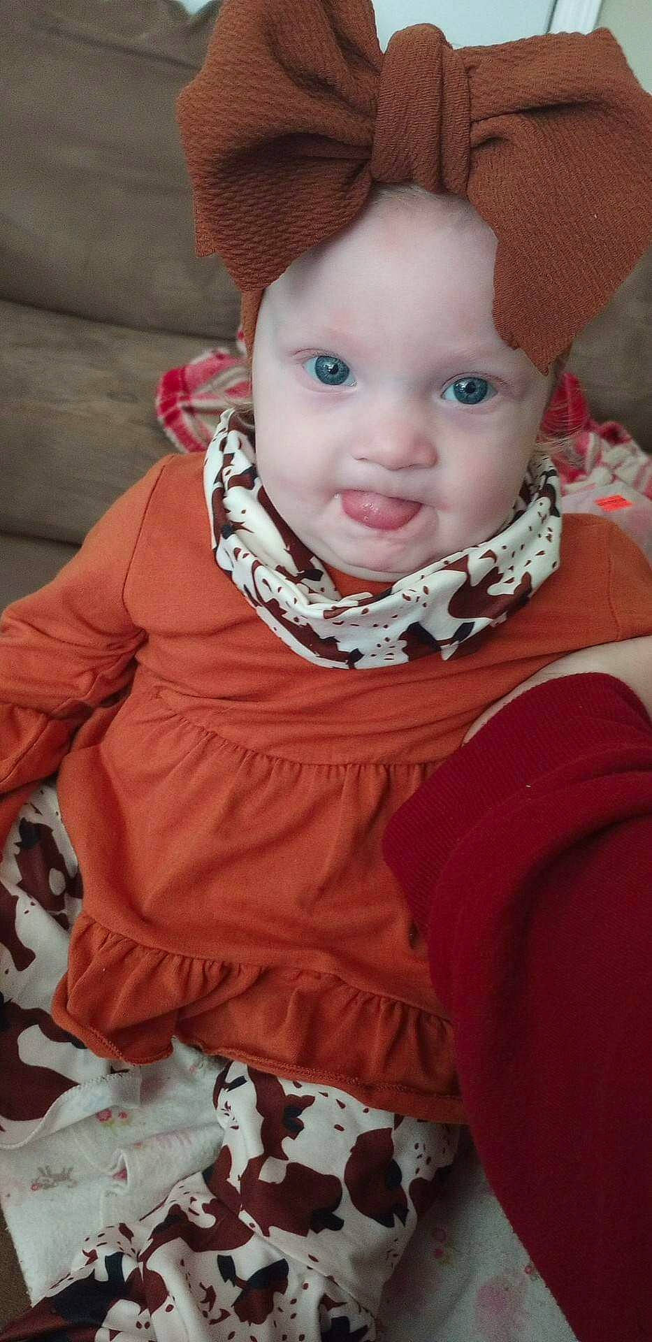 Remington joined the competition — help win amazing prizes! baby, baby_toddler_clothing, cheek, chin, collar, cool, eye, face, head, headwear, iris, jacket, neck, nose, orange, outerwear, person, pink, skin, sleeve