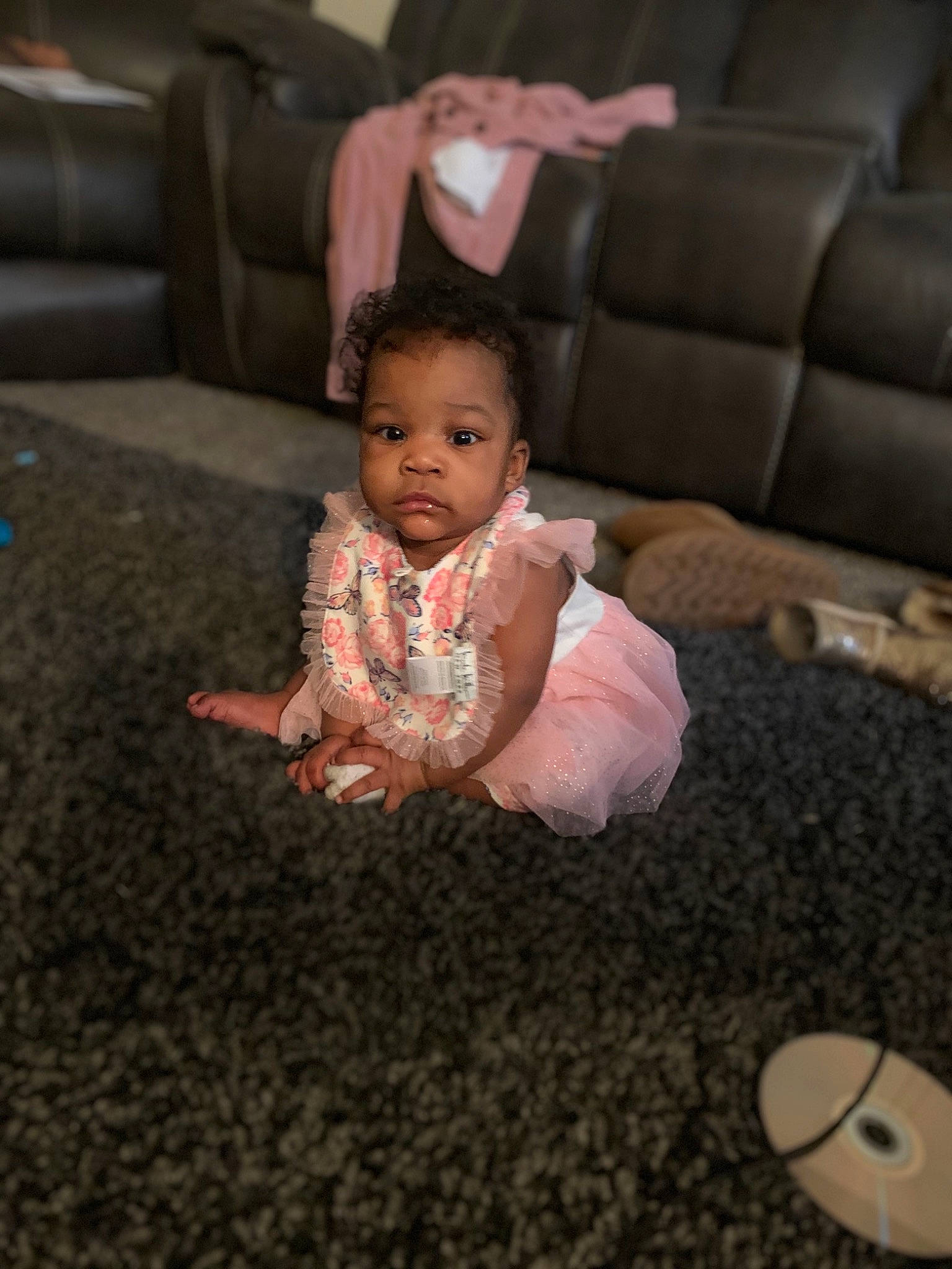 Jamiyah joined the competition — help win amazing prizes! baby, baby_toddler_clothing, cheek, child, comfort, couch, eye, flash_photography, floor, flooring, fun, happy, hardwood, human, living_room, mammal, people, person, skin, toddler