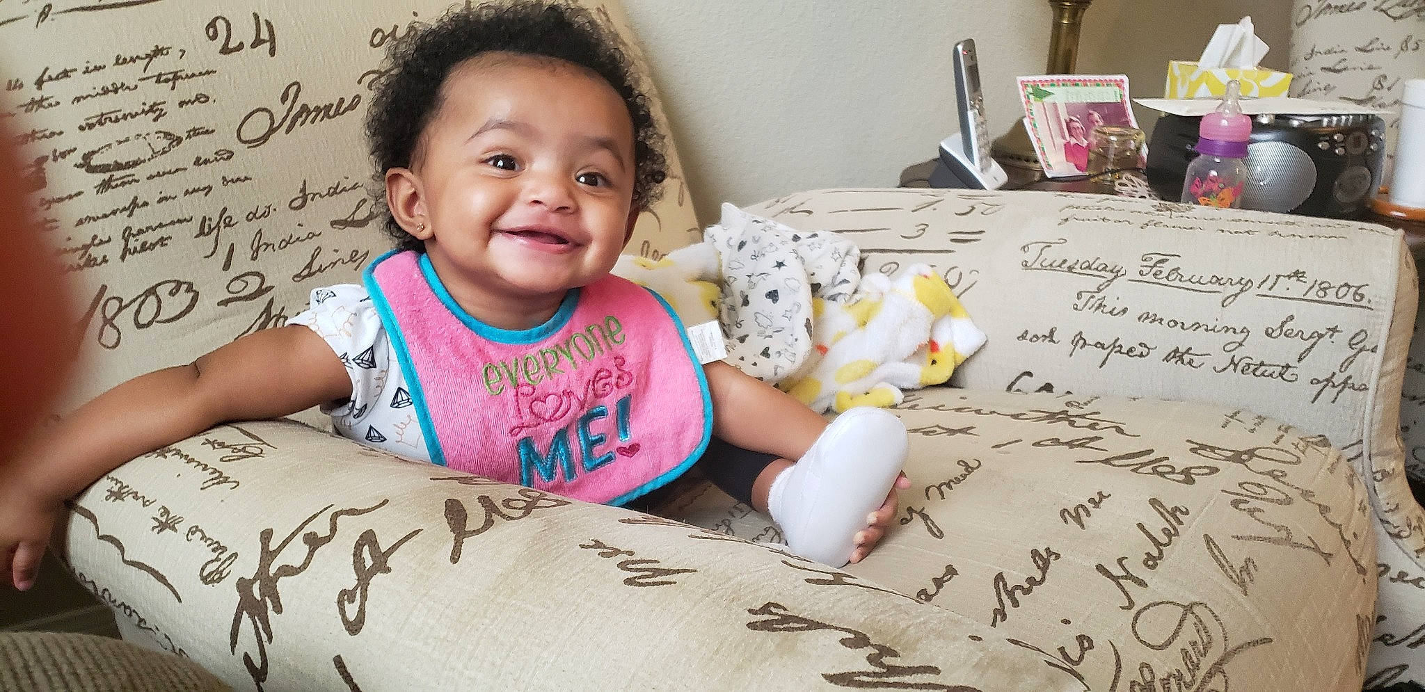 Giana joined the competition — help win amazing prizes! adaptation, baby, child, drawing, fun, happy, people, person, play, sitting, smile, toddler