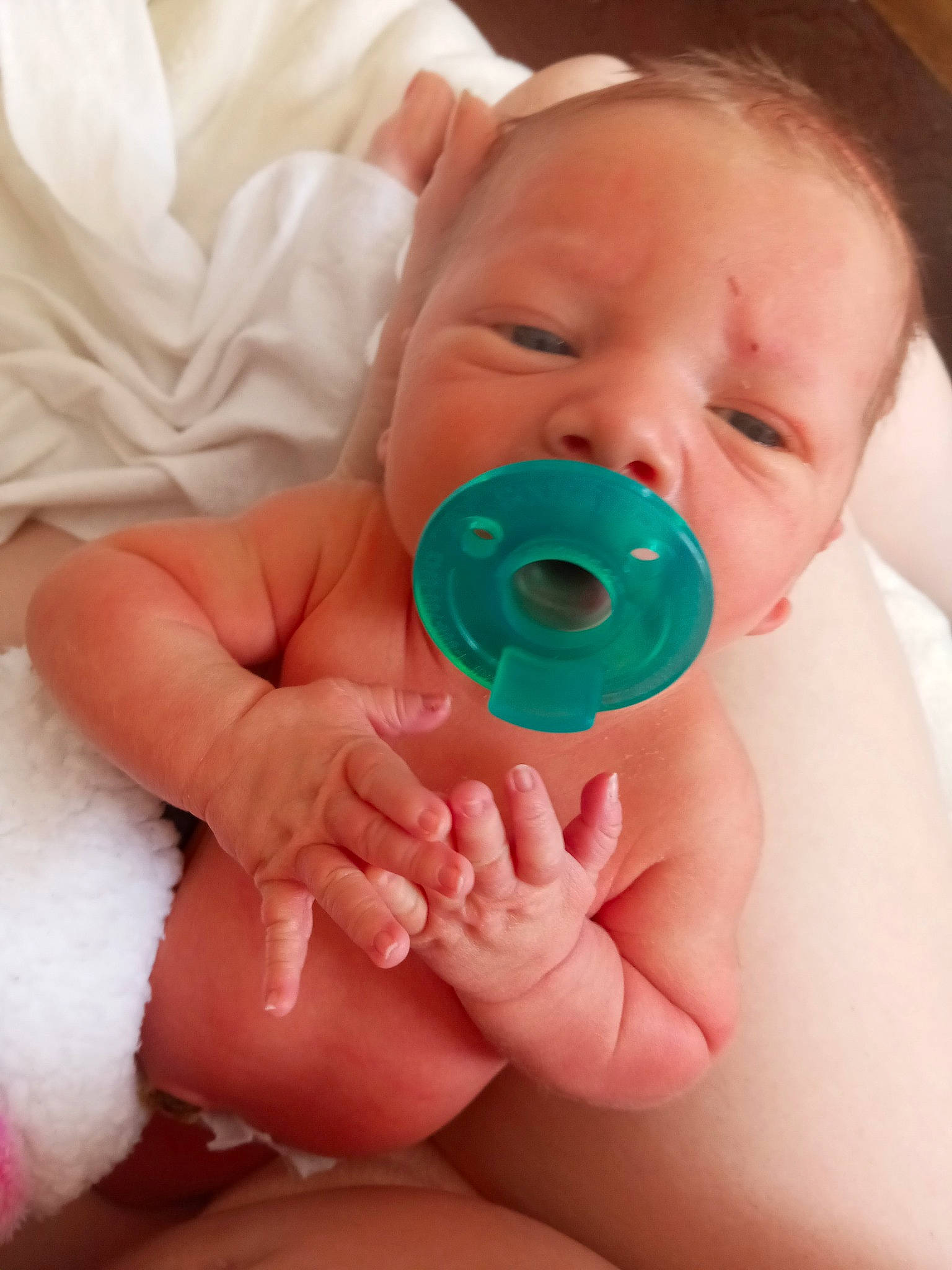 Oliver joined the competition — help win amazing prizes! aqua, baby, baby_products, baby_toddler_clothing, cheek, child, comfort, eyelash, finger, gesture, iris, linens, lip, mouth, nail, neck, nose, person, skin, thumb