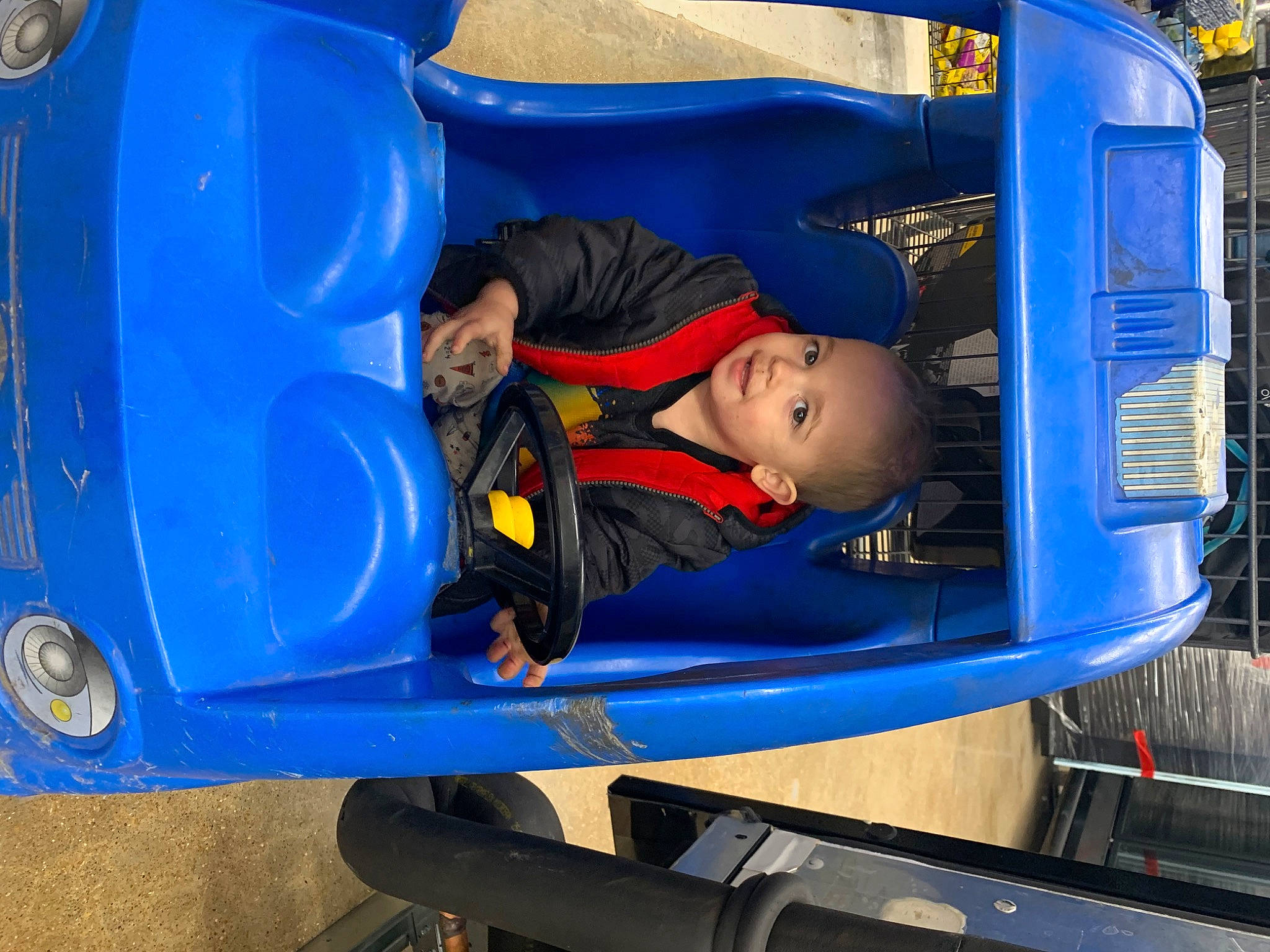 Lance joined the competition — help win amazing prizes! auto_part, automotive_design, automotive_exterior, automotive_tire, automotive_wheel_system, blue, bumper, child, electric_blue, engineering, fender, fun, jacket, leisure, motor_vehicle, person, recreation, t_shirt, toddler, vehicle