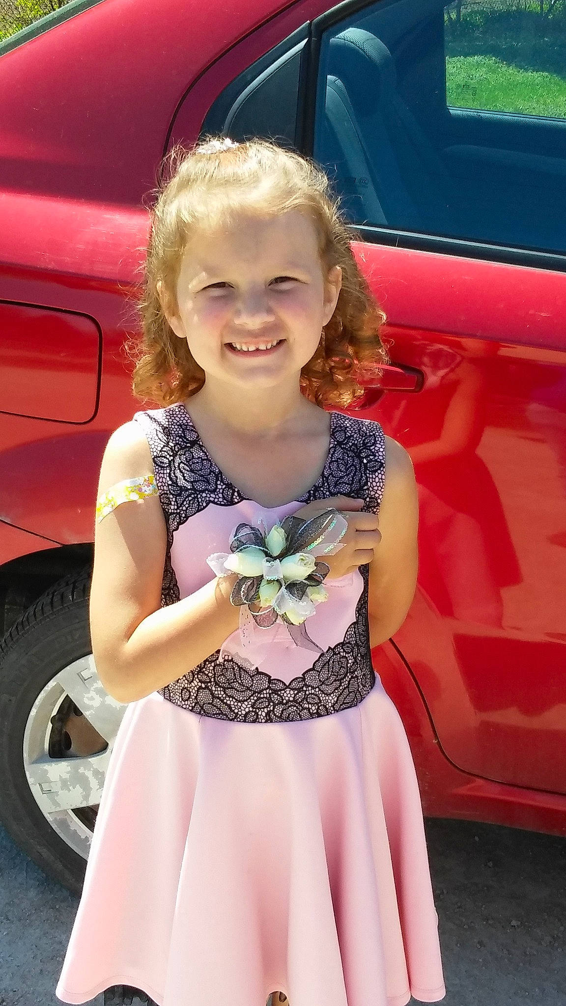 Aubrey joined the competition — help win amazing prizes! auto_part, car, child, child_model, joy, person, pink, sitting, smile, toddler, vehicle, vehicle_door