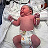 Malachi joined the competition — help win amazing prizes! newborn, baby, hospital, incubator, medical_equipment, diaper, towel, hat, umbilical_cord, tubes, bandage, infant, lying_down, healthcare, patient, pink_skin, cute, sleeping, child, person