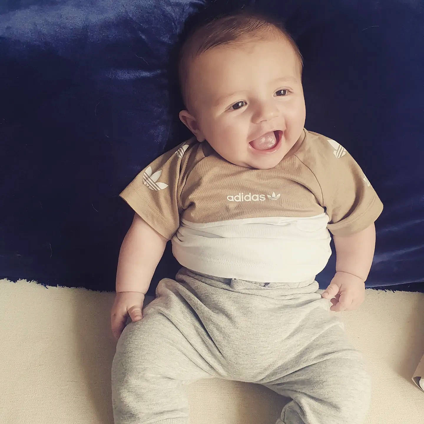 Oliver joined the competition — help win amazing prizes! baby_toddler_clothing, cheek, chin, comfort, elbow, eye, face, facial_expression, flash_photography, gesture, hairstyle, human_body, neck, nose, person, skin, sleeve, smile, standing, stomach