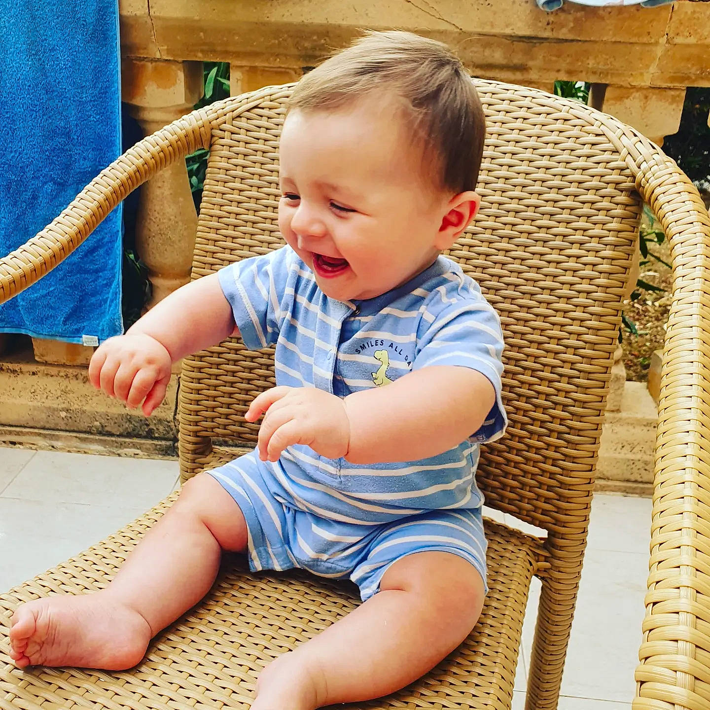 Oliver joined the competition — help win amazing prizes! baby, baby_toddler_clothing, barefoot, child, comfort, eye, facial_expression, foot, grass, happy, human_leg, leg, leisure, person, sitting, skin, sleeve, smile, thigh, toddler