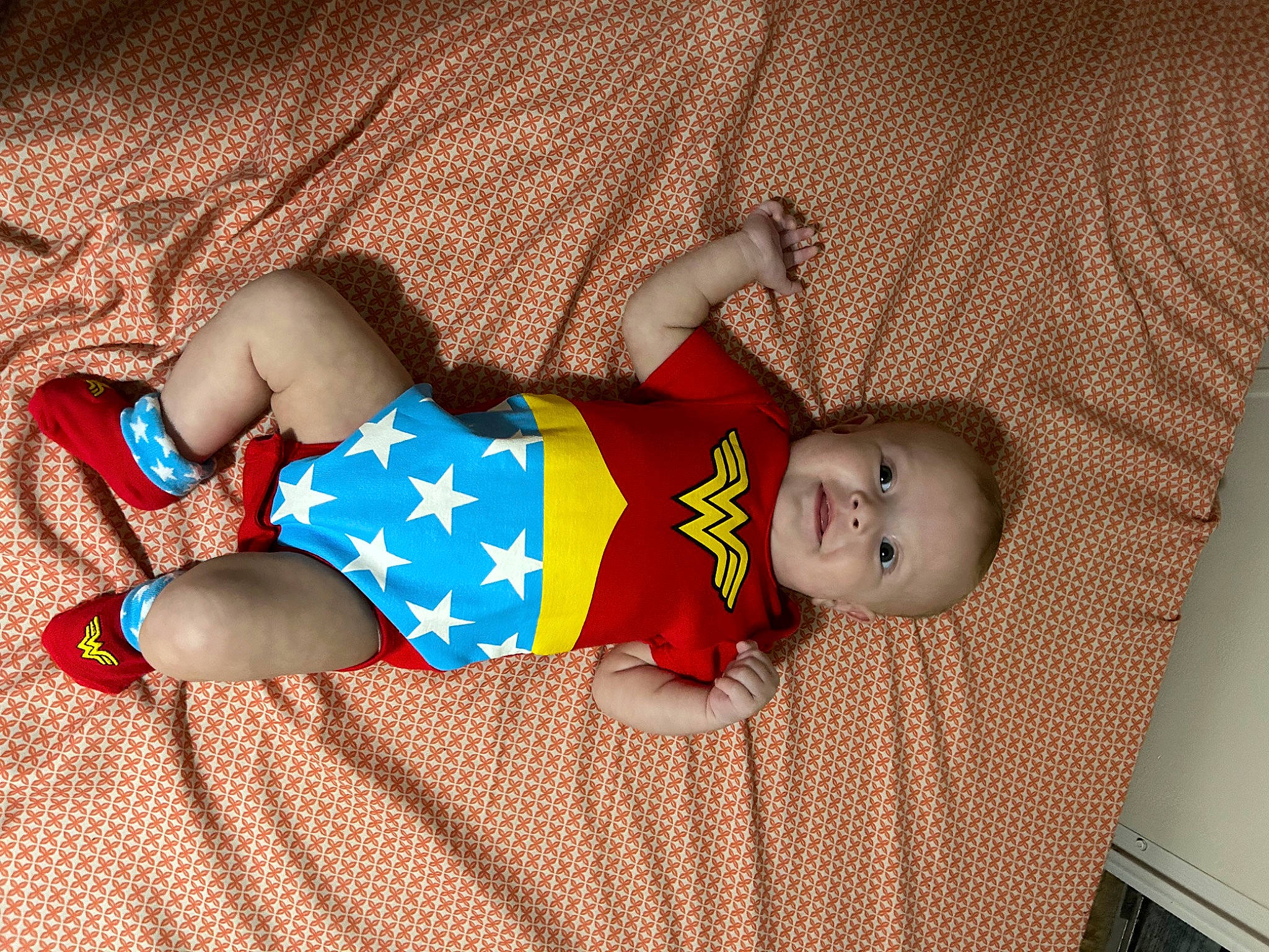 Everlee joined the competition — help win amazing prizes! baby, baby_products, baby_toddler_clothing, child, comfort, electric_blue, finger, flooring, foot, fun, human_body, human_leg, knee, leg, pattern, person, sock, textile, thigh, toddler