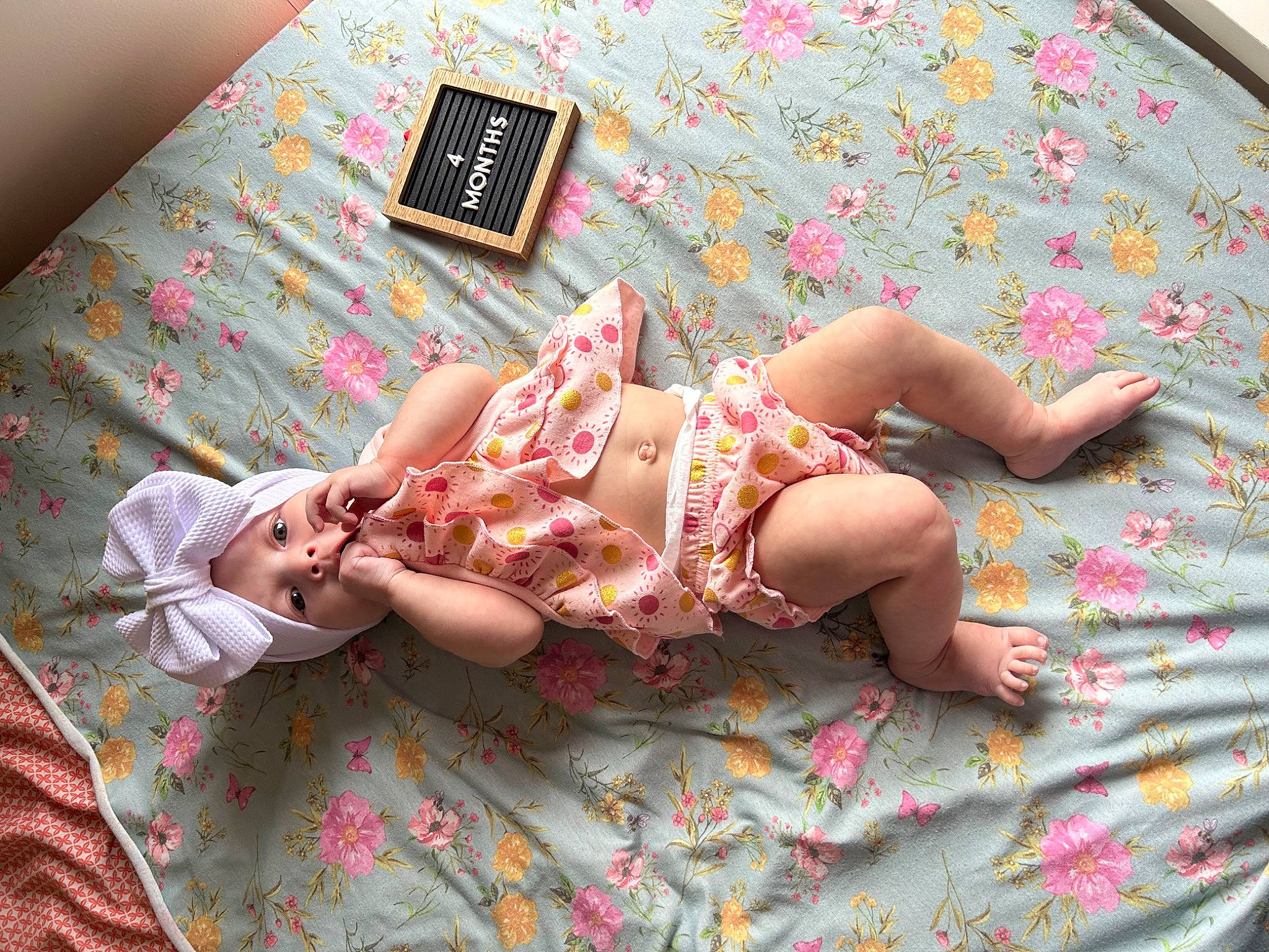 Everlee joined the competition — help win amazing prizes! barefoot, child, comfort, flesh, flooring, foot, fun, grass, human_leg, leg, leisure, linens, pattern, person, pink, room, sandal, shorts, textile, thigh