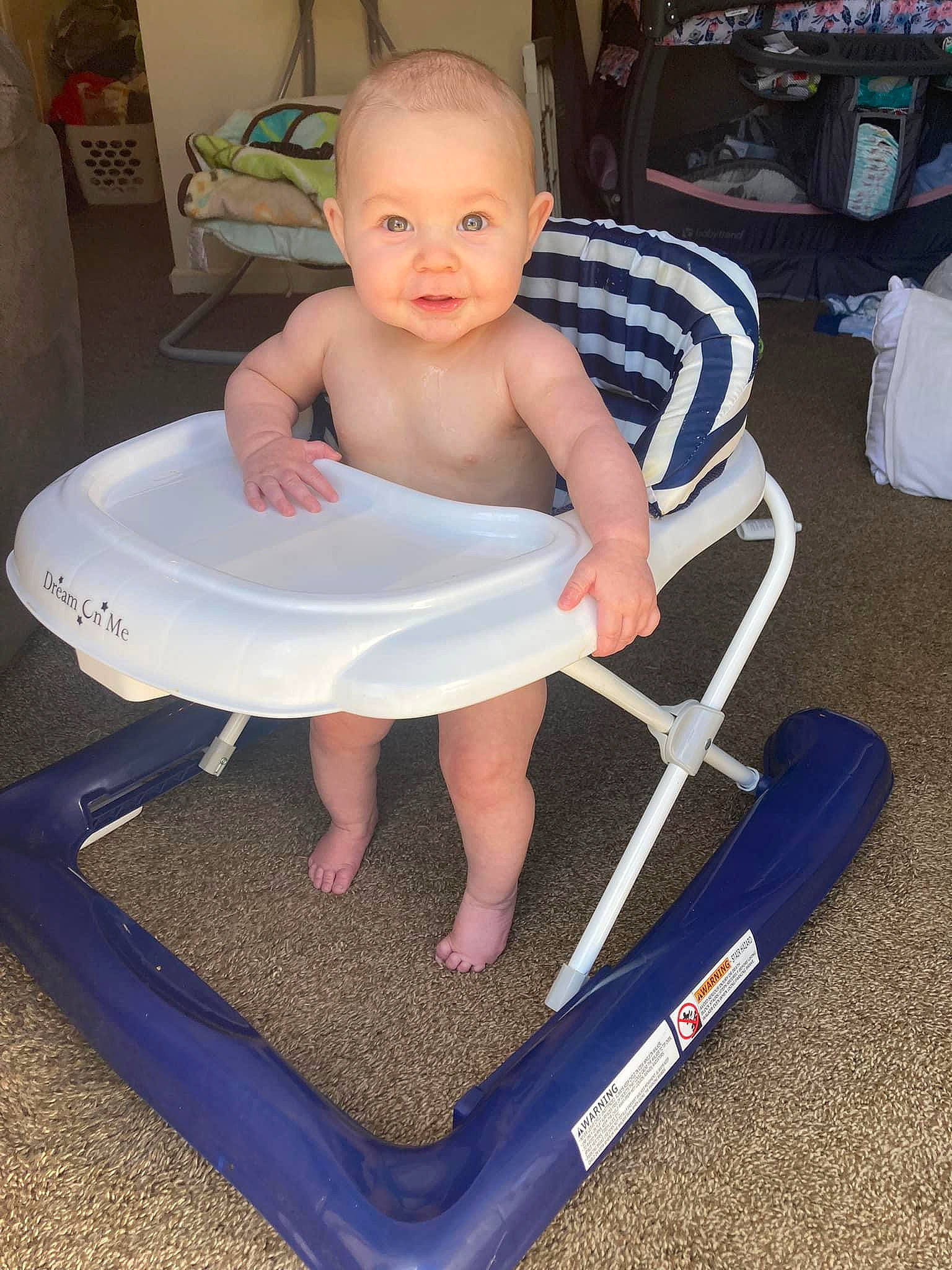 Julian joined the competition — help win amazing prizes! ankle, baby, baby_products, baby_toddler_clothing, barefoot, chair, child, cleanliness, electric_blue, flooring, foot, fun, household_supply, human_leg, leg, person, sitting, smile, toddler, white
