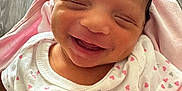 Janiyah joined the competition — help win amazing prizes! baby, babylaughing, face, happy, head, laughing, newborn, person, photography, portrait, smile