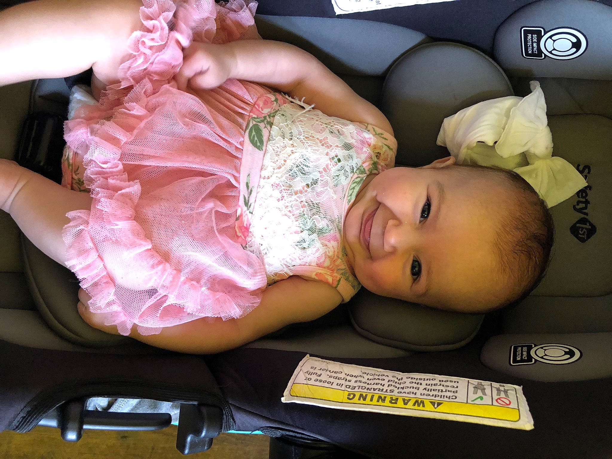 Blakelynn is registered to the contest to win money with this photo: abdomen, baby, child, comfort, eye, fashion_accessory, flesh, hand, happy, human_leg, jewellery, joy, lap, mouth, nail, pattern, person, sitting, skin, thigh