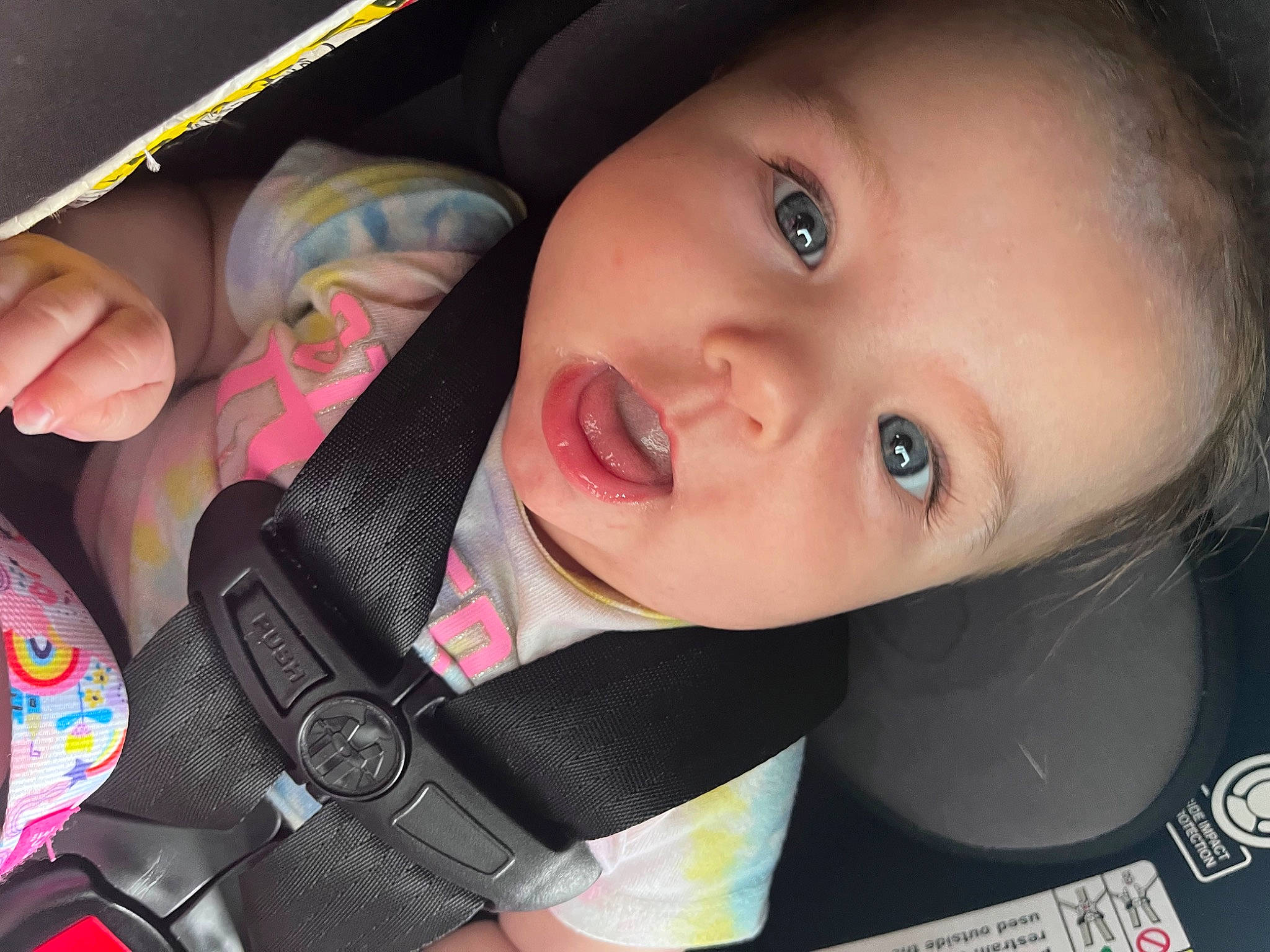 Amelia is registered to the contest to win money with this photo: baby, cheek, child, cool, eye, eyelash, facial_expression, finger, flash_photography, happy, human_body, iris, lip, mouth, nail, nose, people, person, skin, smile