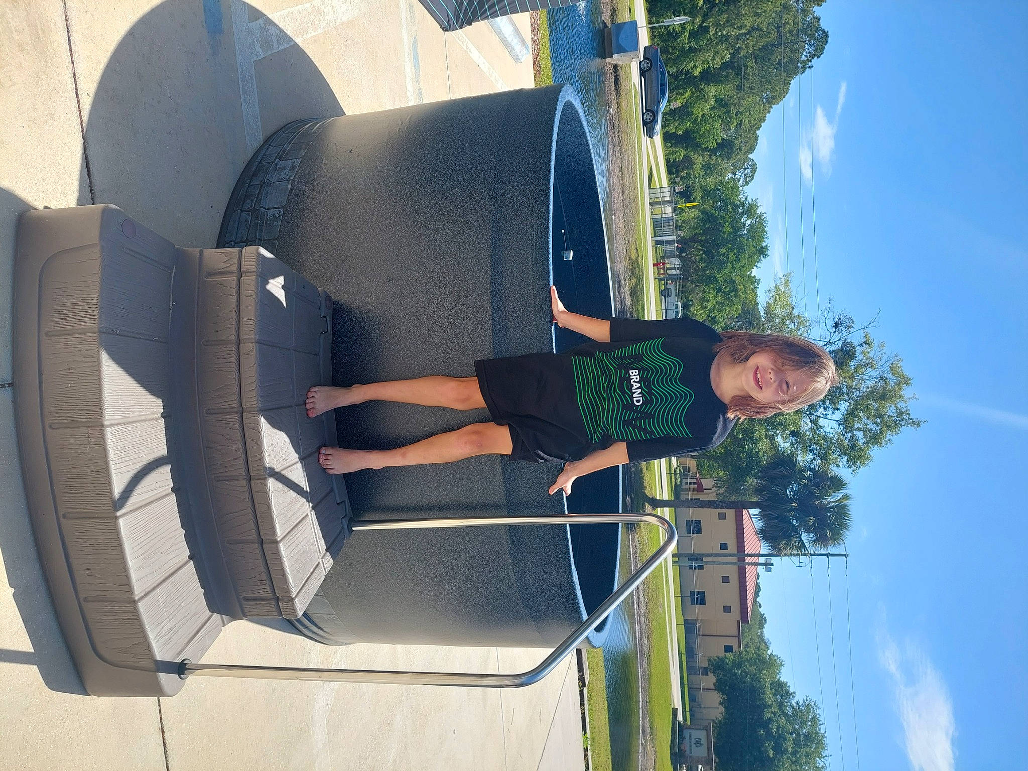 Violet Fox is registered to the contest to win money with this photo: automotive_design, automotive_tire, cloud, comfort, dress, elbow, fun, human_leg, joy, knee, leg, leisure, line, person, photograph, recreation, sitting, sky, smile, street_light