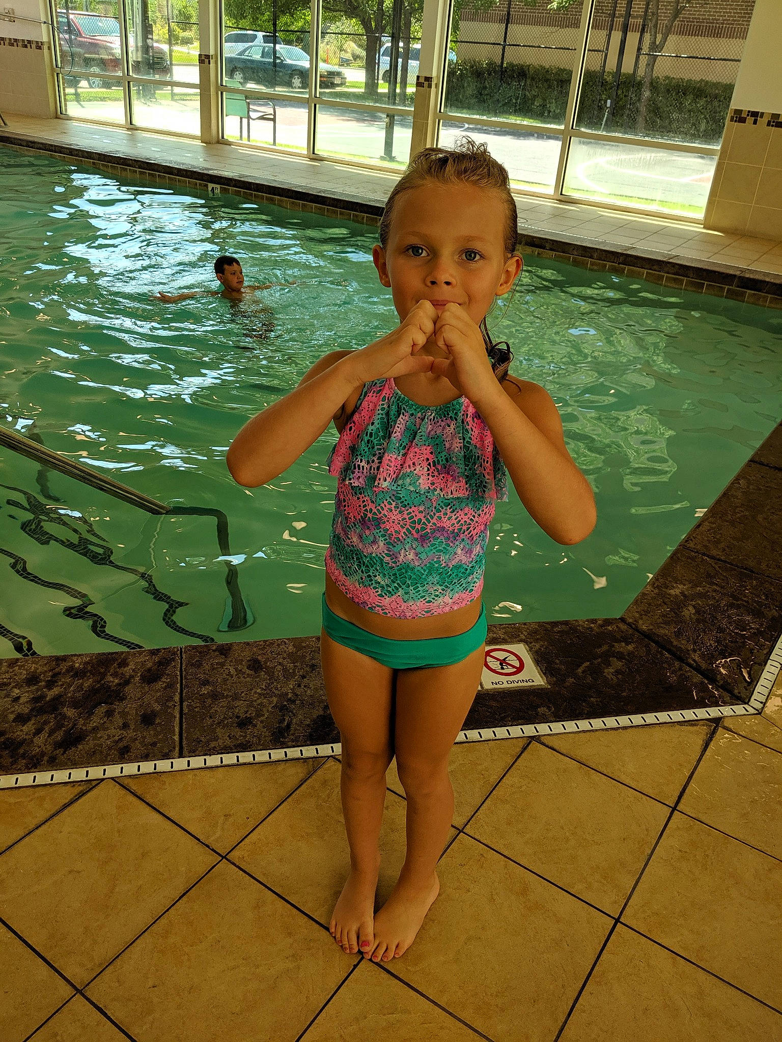 Charlize joined the competition — help win amazing prizes! barefoot, child, fun, leg, leisure, leisure_centre, person, play, recreation, smile, summer, swimming_pool, swimwear, toddler, vacation, water