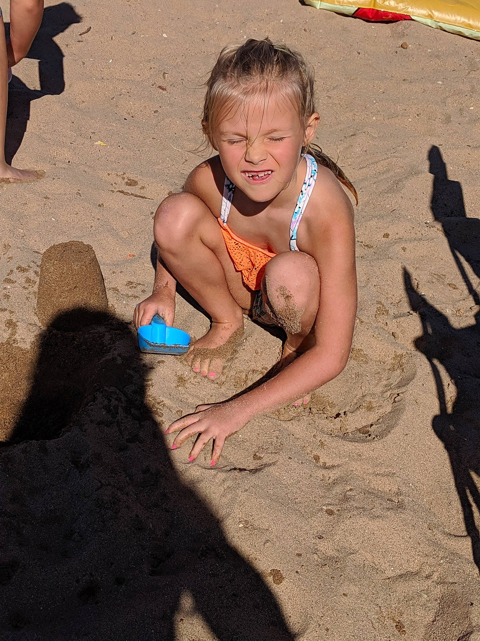 Charlize joined the competition — help win amazing prizes! barefoot, beach, child, fawn, fun, hand, joy, leg, person, play, sand, smile, summer, sun_tanning, thumb, vacation