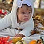 autumn, baby, baby_face, blanket, bow, child, curious, cute, fall, hoodie, leaves, nature, outdoor, portrait, pumpkins, seasonal, soft, toddler, warm_clothing, white