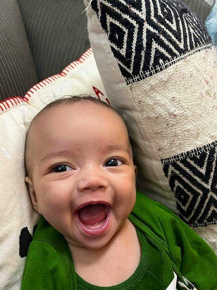 Analla joined the competition — help win amazing prizes! baby, baby_laughing, cheek, chin, comfort, eye, gesture, happy, head, linens, mouth, nose, person, pillow, shout, skin, smile, toddler, tongue, tooth