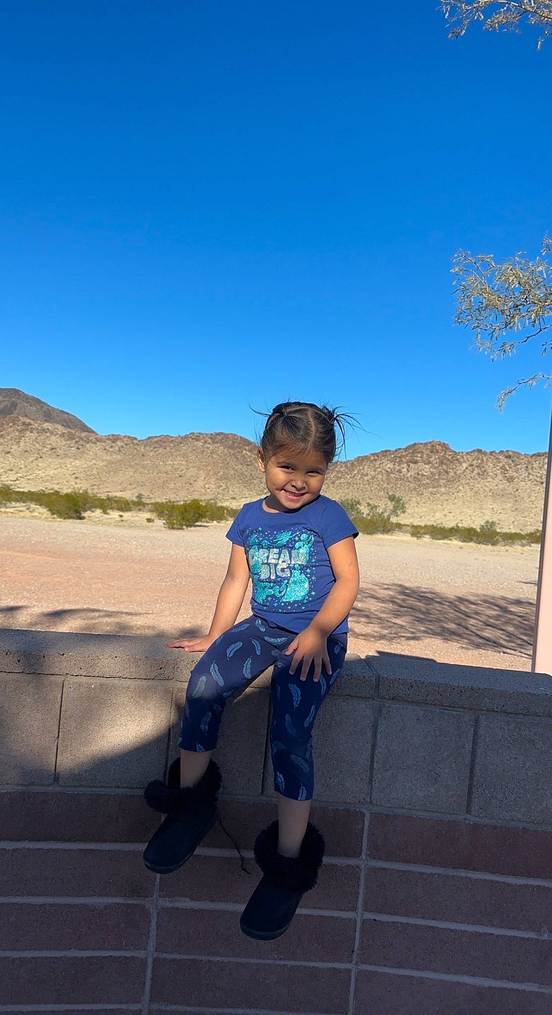 Destiny joined the competition — help win amazing prizes! asphalt, electric_blue, fun, happy, hill, horizon, human_leg, joy, landscape, leisure, mountain, mountainous_landforms, person, recreation, sand, sky, sock, soil, thigh, toddler