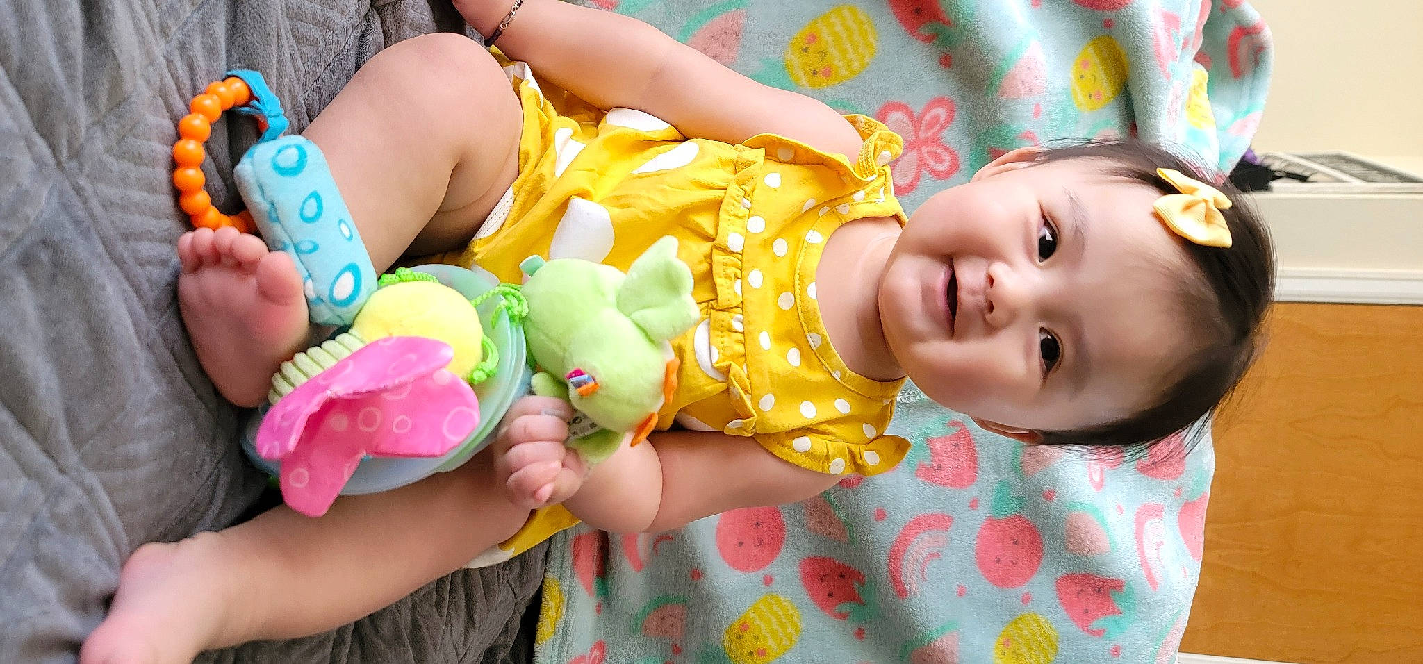 Celeste is registered to the contest to win money with this photo: arm, baby, baby_toddler_clothing, cheek, child, event, finger, fun, hand, happy, joy, leisure, person, photograph, pink, product, skin, smile, textile, toddler