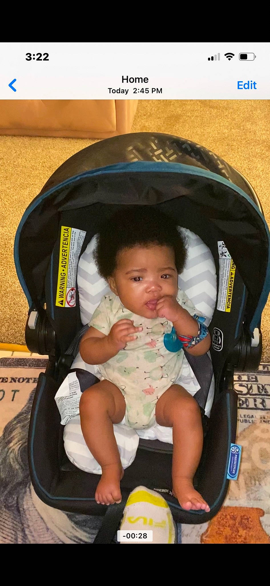 Jaylani is registered to the contest to win money with this photo: baby, baby_carriage, baby_products, baby_toddler_clothing, bag, chair, cheek, child, comfort, fashion_accessory, fun, happy, lap, person, product, sharing, sitting, skin, snapshot, thigh