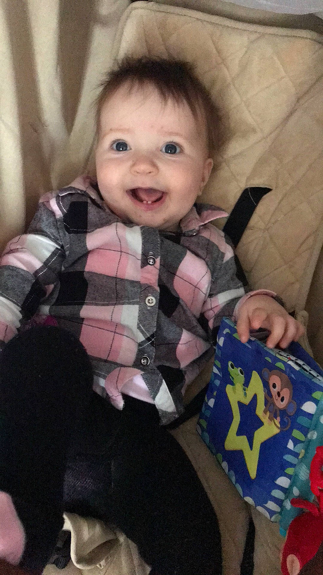 Olivia Grace is registered to the contest to win money with this photo: baby, cheek, child, face, head, iris, person, skin, toddler