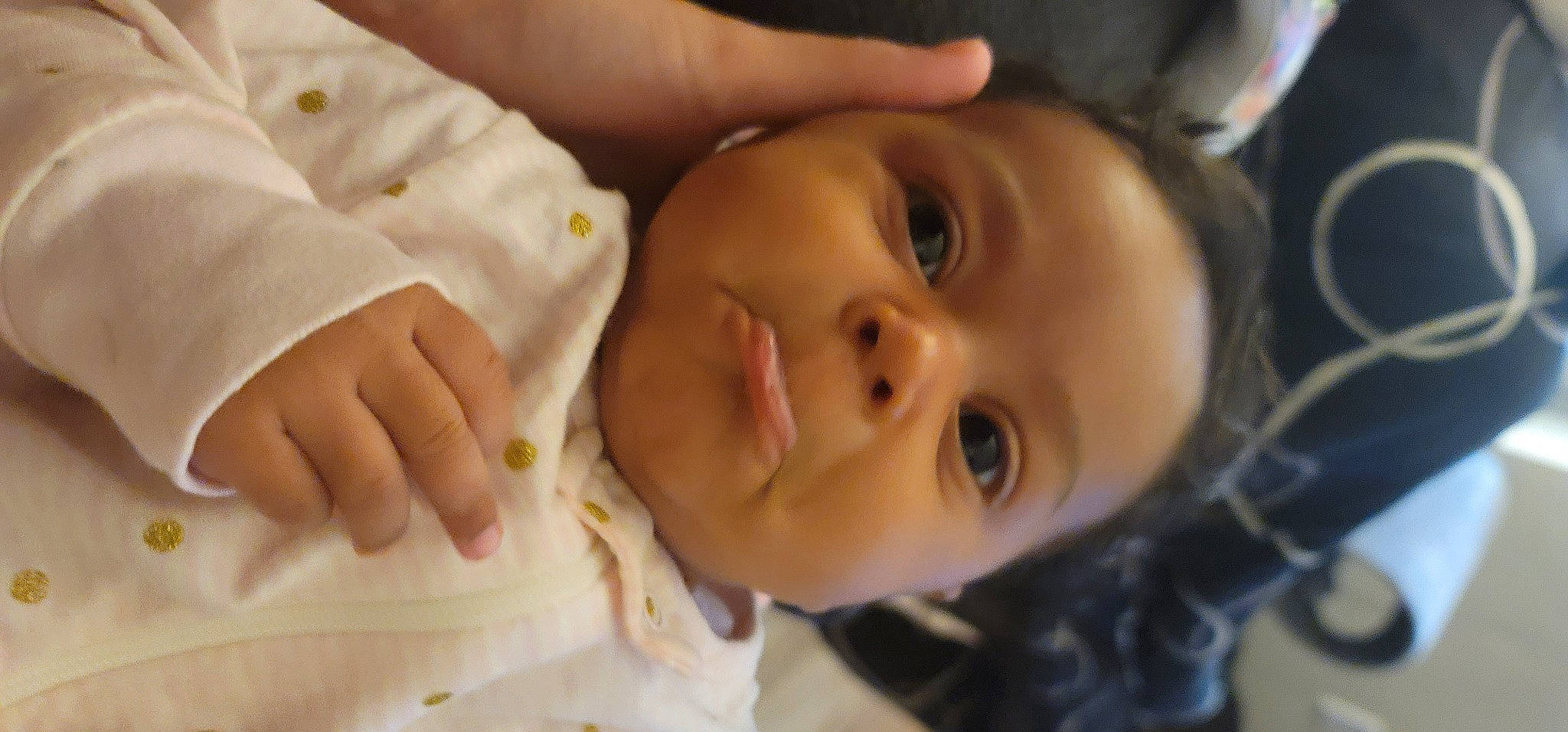 Makaylah joined the competition — help win amazing prizes! baby, cheek, chin, eyebrow, eyelash, face, facial_expression, forehead, gesture, iris, lip, mammal, mouth, neck, nose, person, product, skin, sleeve, smile