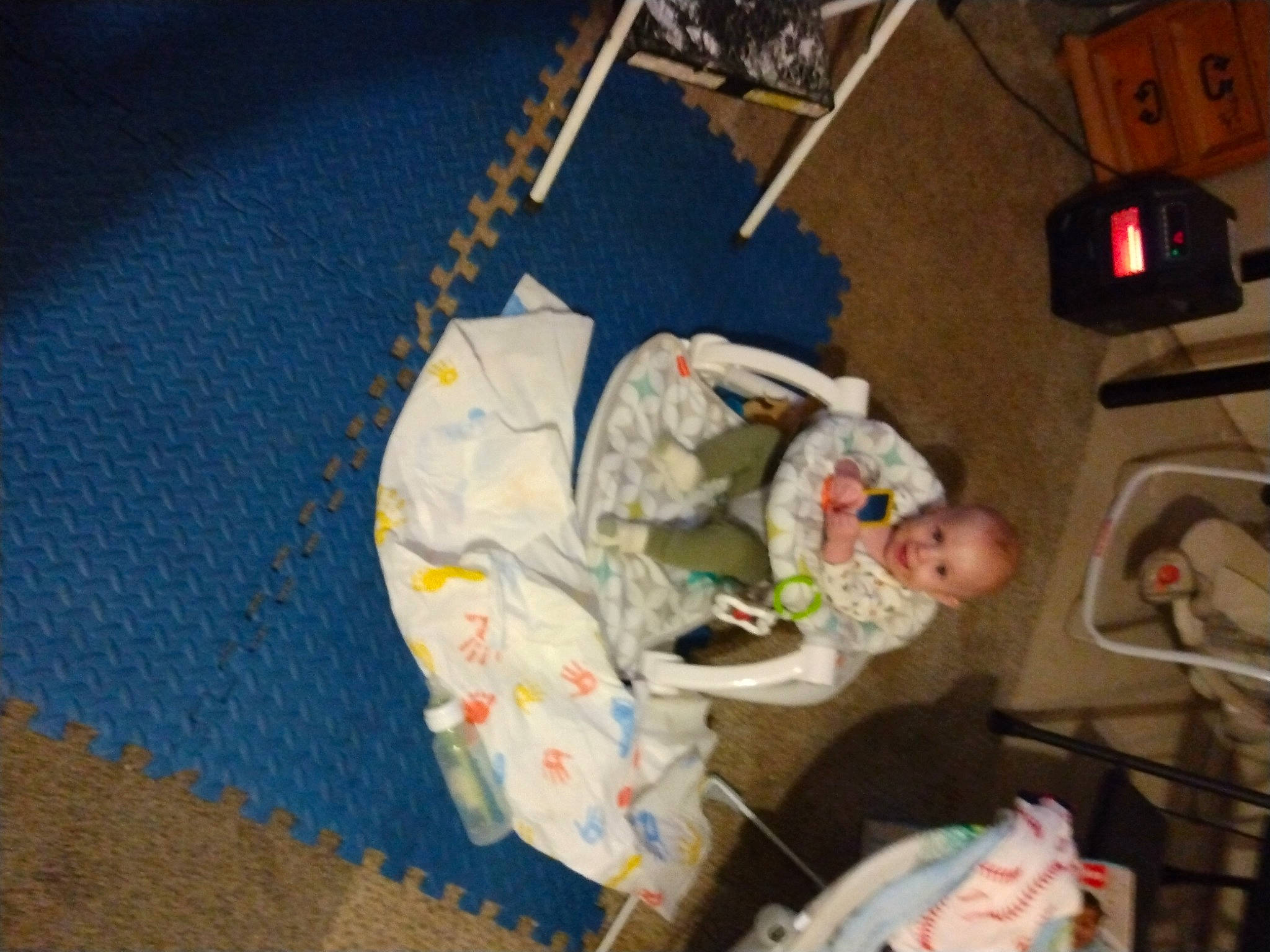 Jordan joined the competition — help win amazing prizes! baby, baby_products, baby_toys, child, comfort, flooring, fun, linens, pattern, person, room, toddler, toy, trunk, wood, woven_fabric