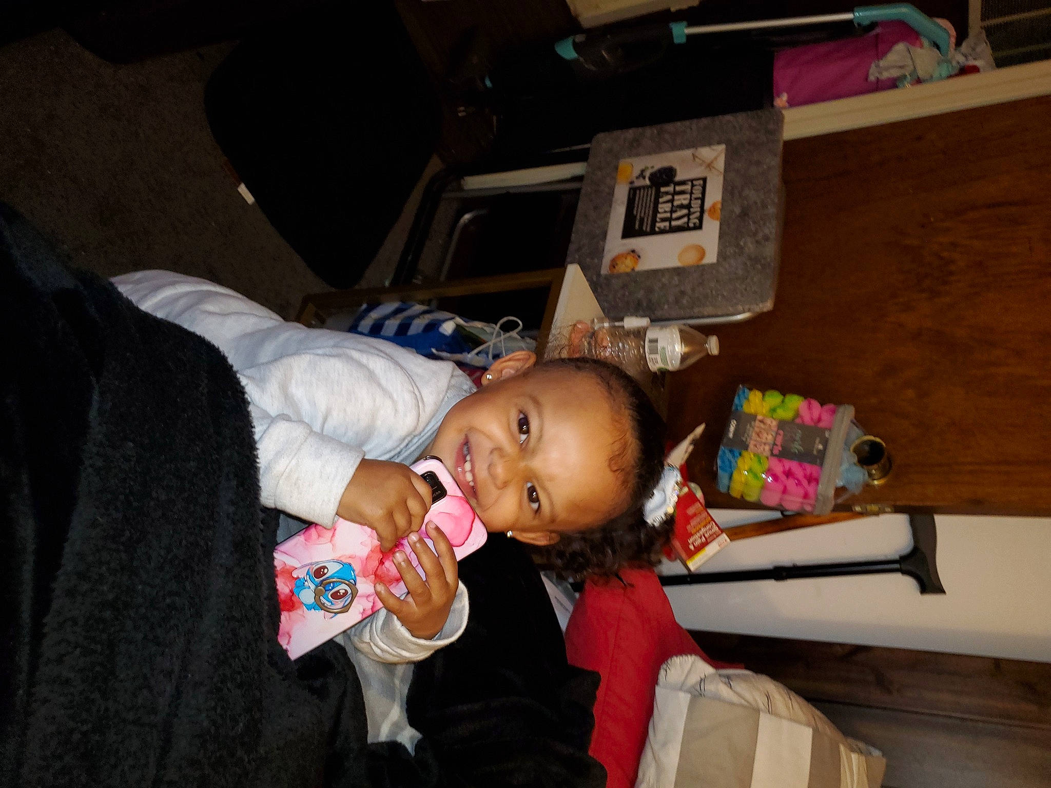 Harmony is registered to the contest to win money with this photo: baby, baby_products, baby_toddler_clothing, child, event, fun, joy, person, room, sitting, toddler