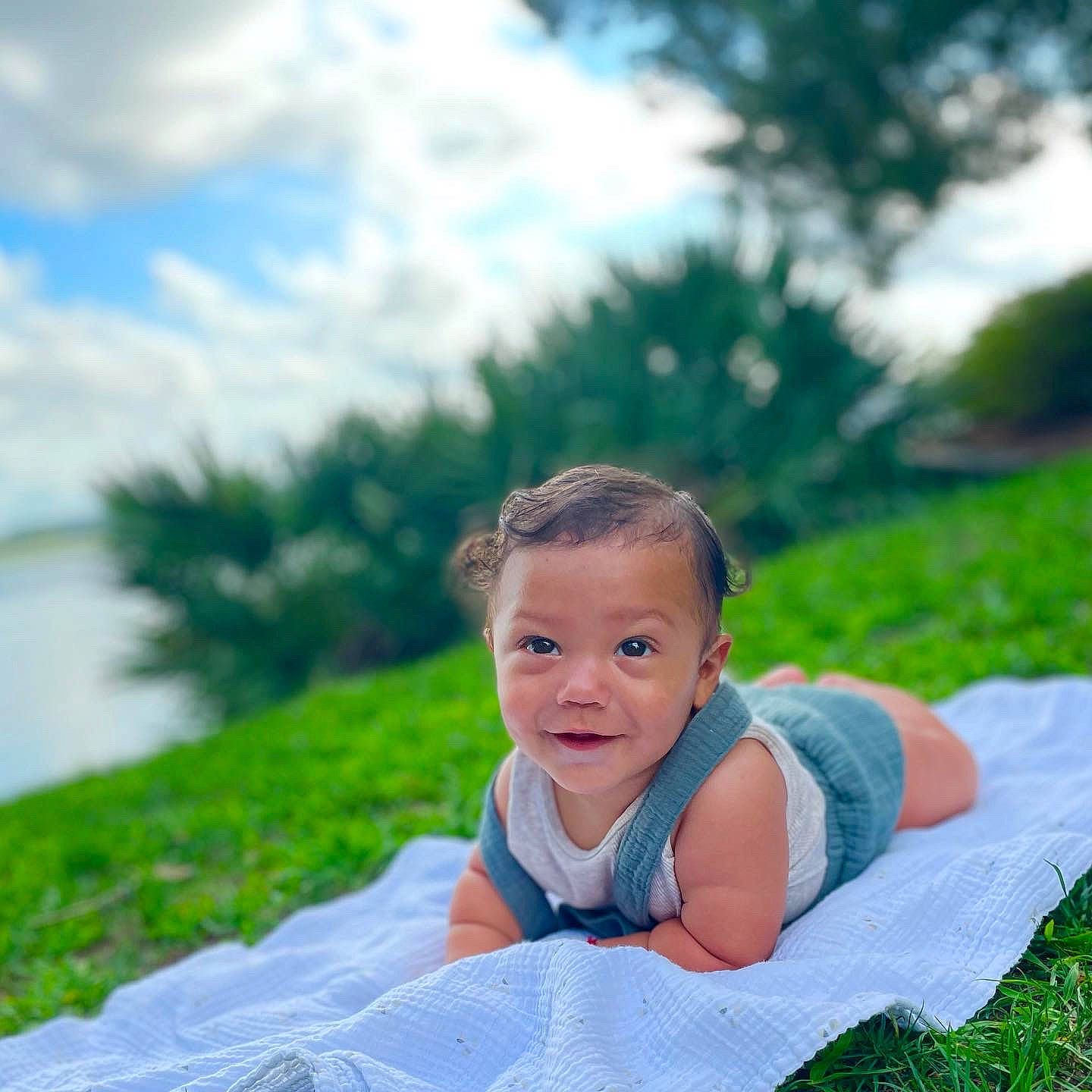 Eddie joined the competition — help win amazing prizes! baby, baby_toddler_clothing, cloud, electric_blue, flash_photography, grass, grass_family, grassland, happy, joy, leisure, meadow, natural_landscape, people_in_nature, person, plant, prairie, recreation, sky, toddler