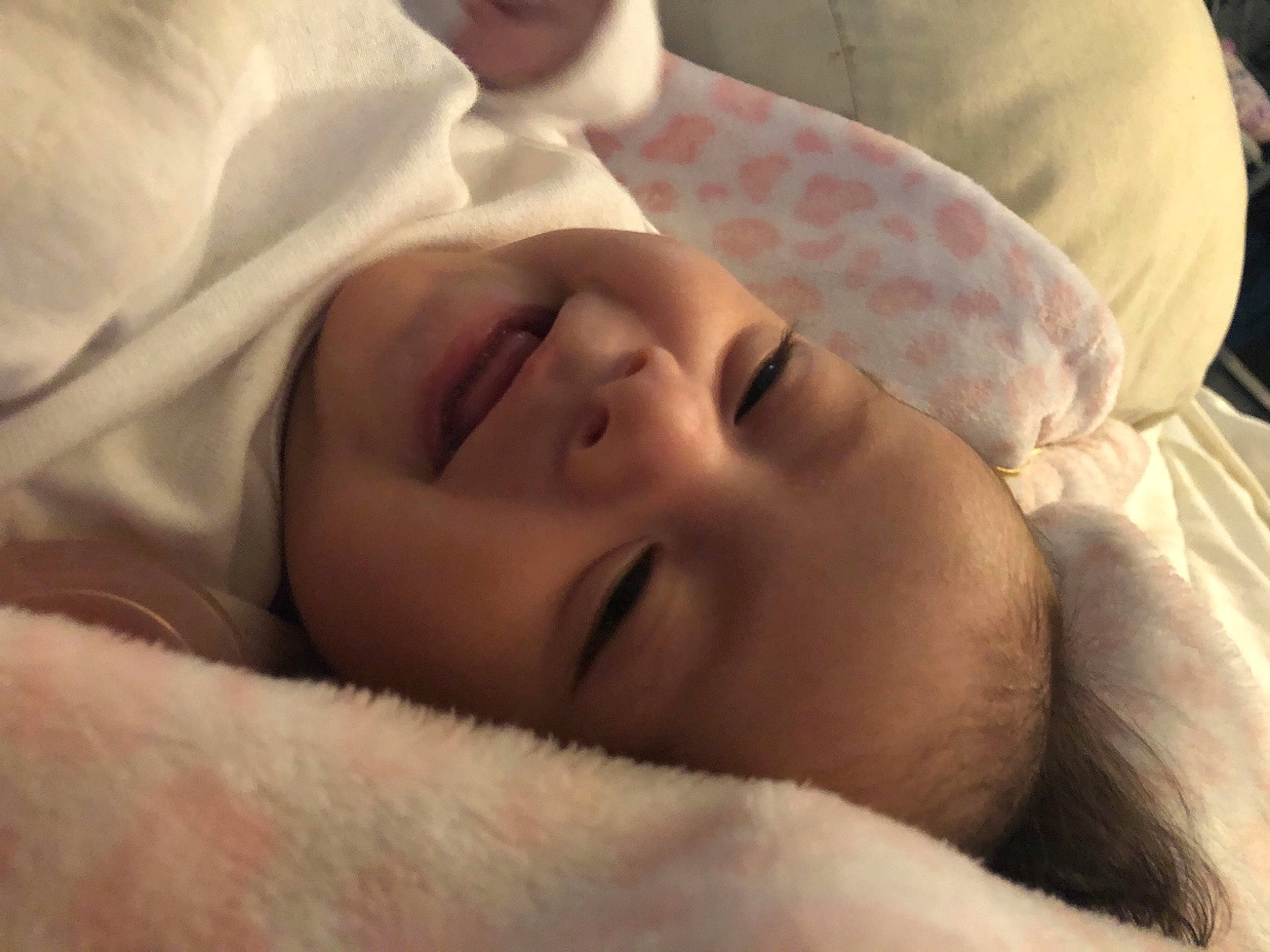 Jaylee joined the competition — help win amazing prizes! baby, bedtime, cheek, child, comfort, eye, eyelash, face, fur, grass, happy, head, iris, linens, lip, nose, person, portrait_photography, skin, smile