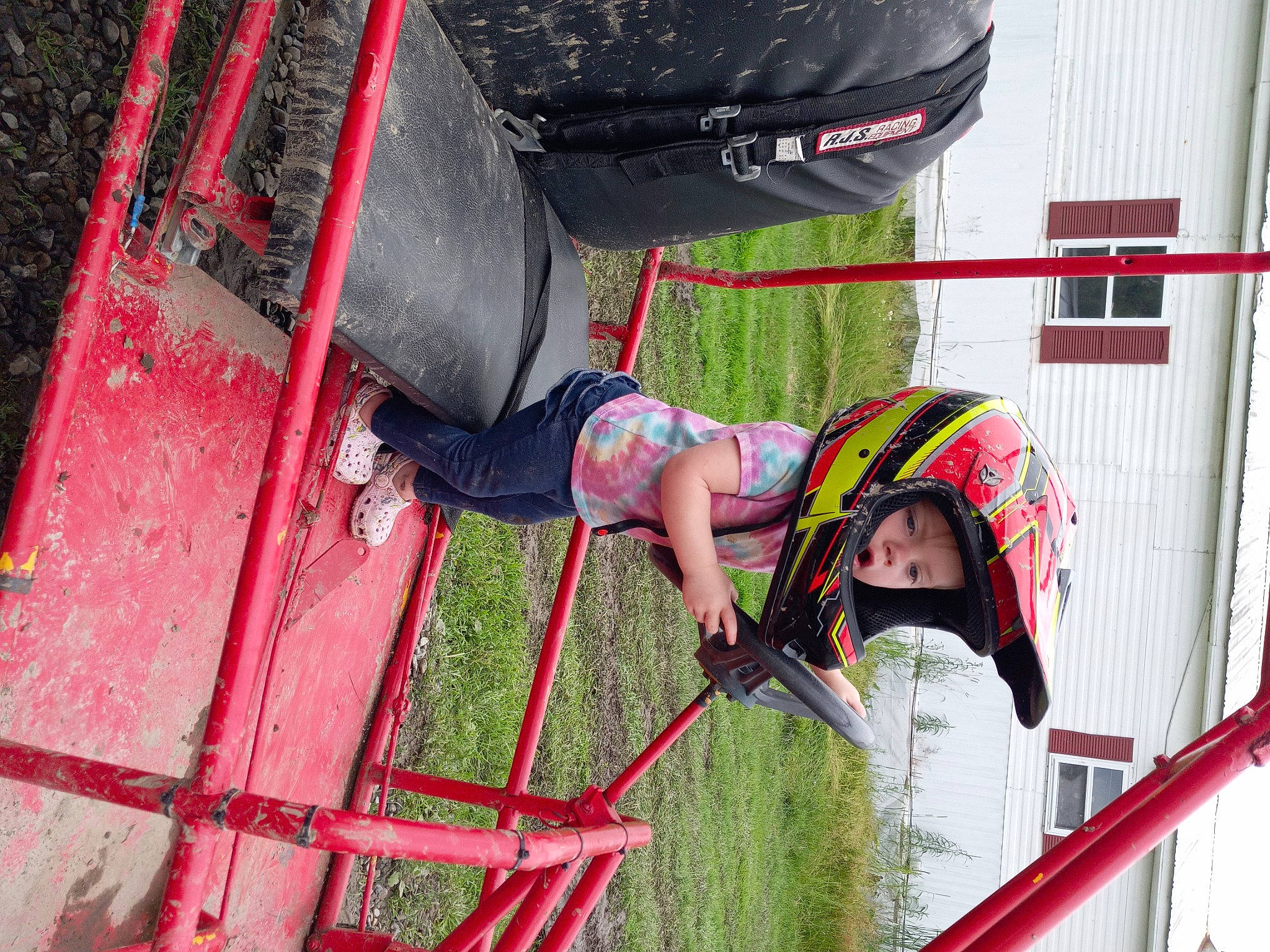 Lilly joined the competition — help win amazing prizes! adventure, auto_part, automotive_exterior, automotive_tire, automotive_wheel_system, bumper, city, fun, grass, headwear, leisure, motor_vehicle, outdoor_play_equipment, outdoor_shoe, person, plant, recreation, rope, shorts, tire