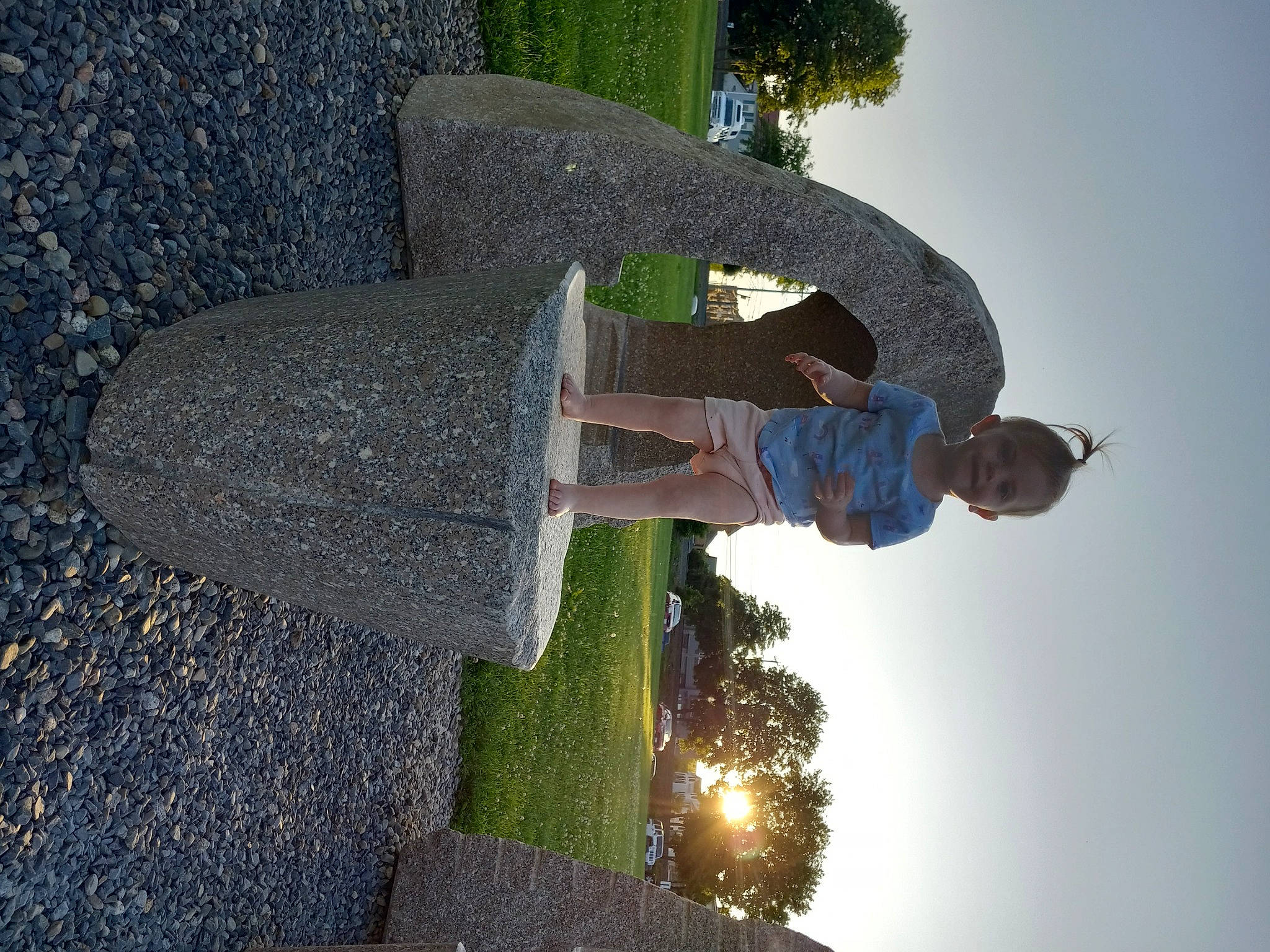 Lilly joined the competition — help win amazing prizes! art, concrete, elbow, gesture, happy, landscape, leisure, pedestal, person, plant, shadow, shrub, sky, travel, tree, walking_shoe, world